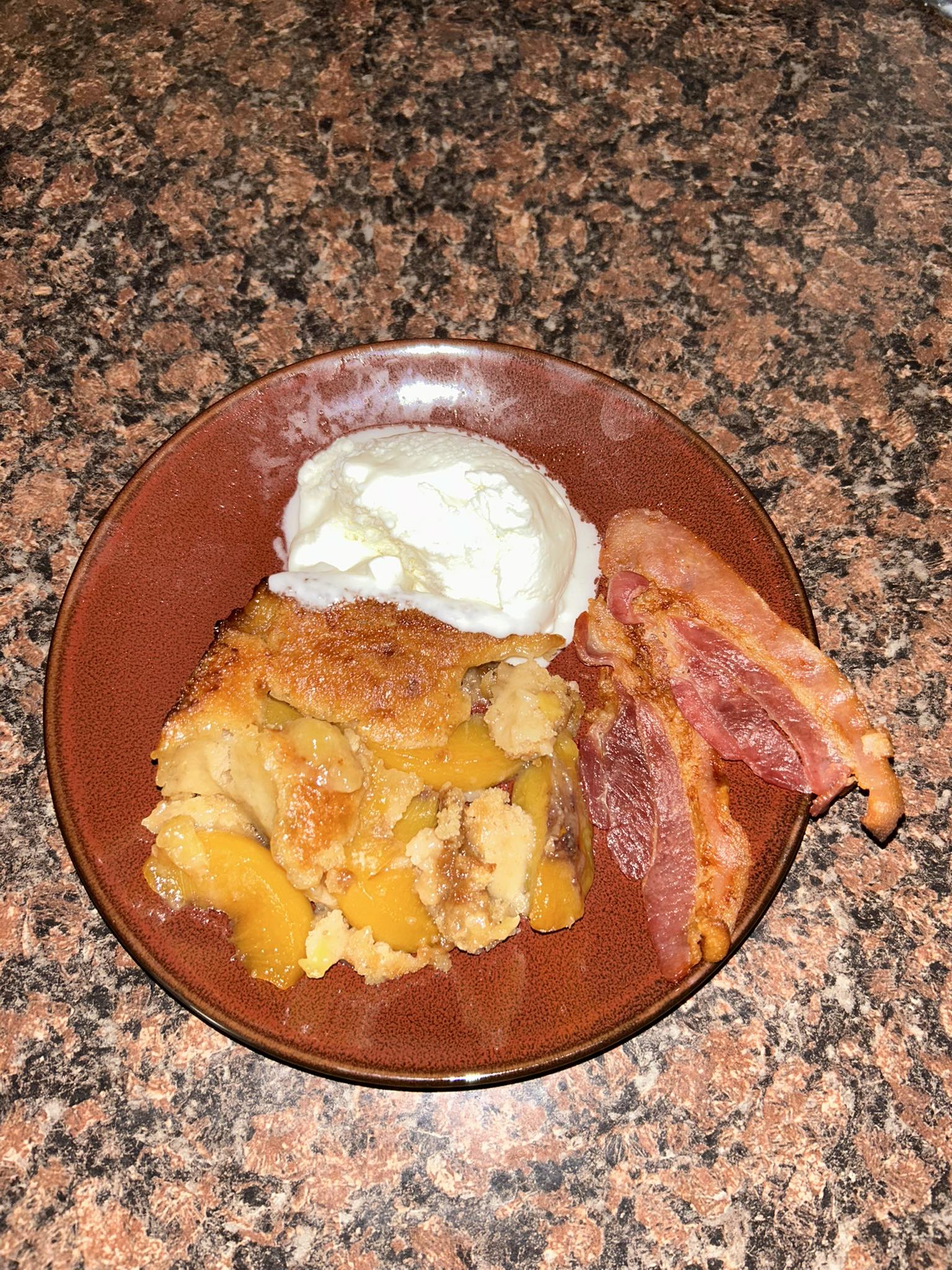 Beki - I figured my peach cobbler could use some bacon on the side ...