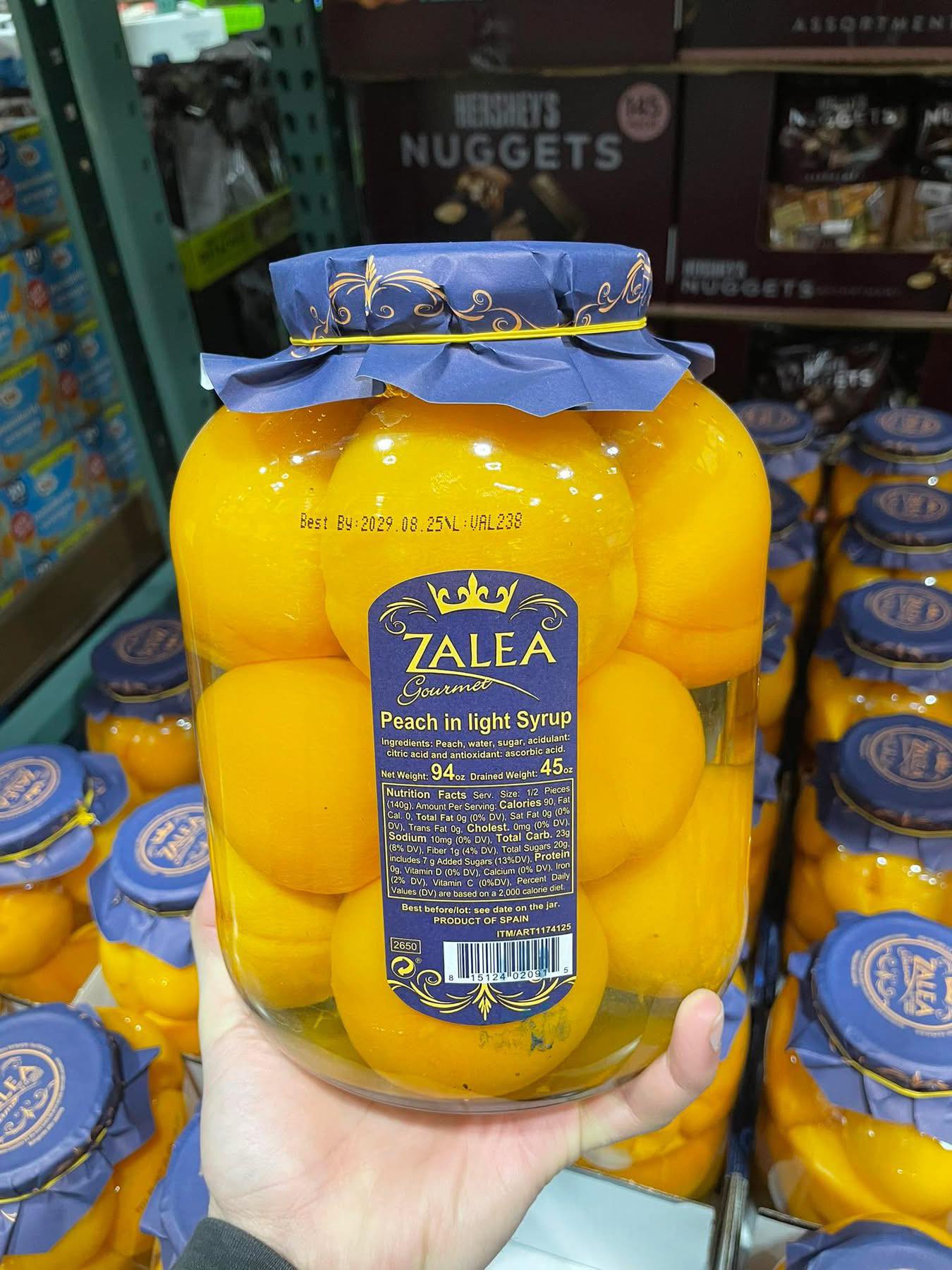 What to do with whole peaches in a jar from Costco?