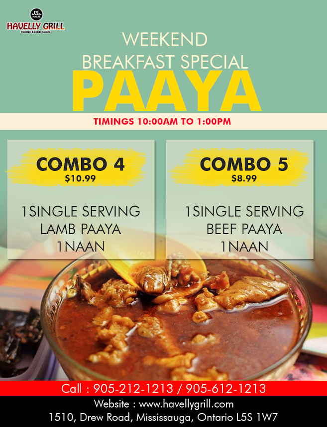 Havelly Grill - Breakfast Special by Havelly Grill! Paaya is the ...