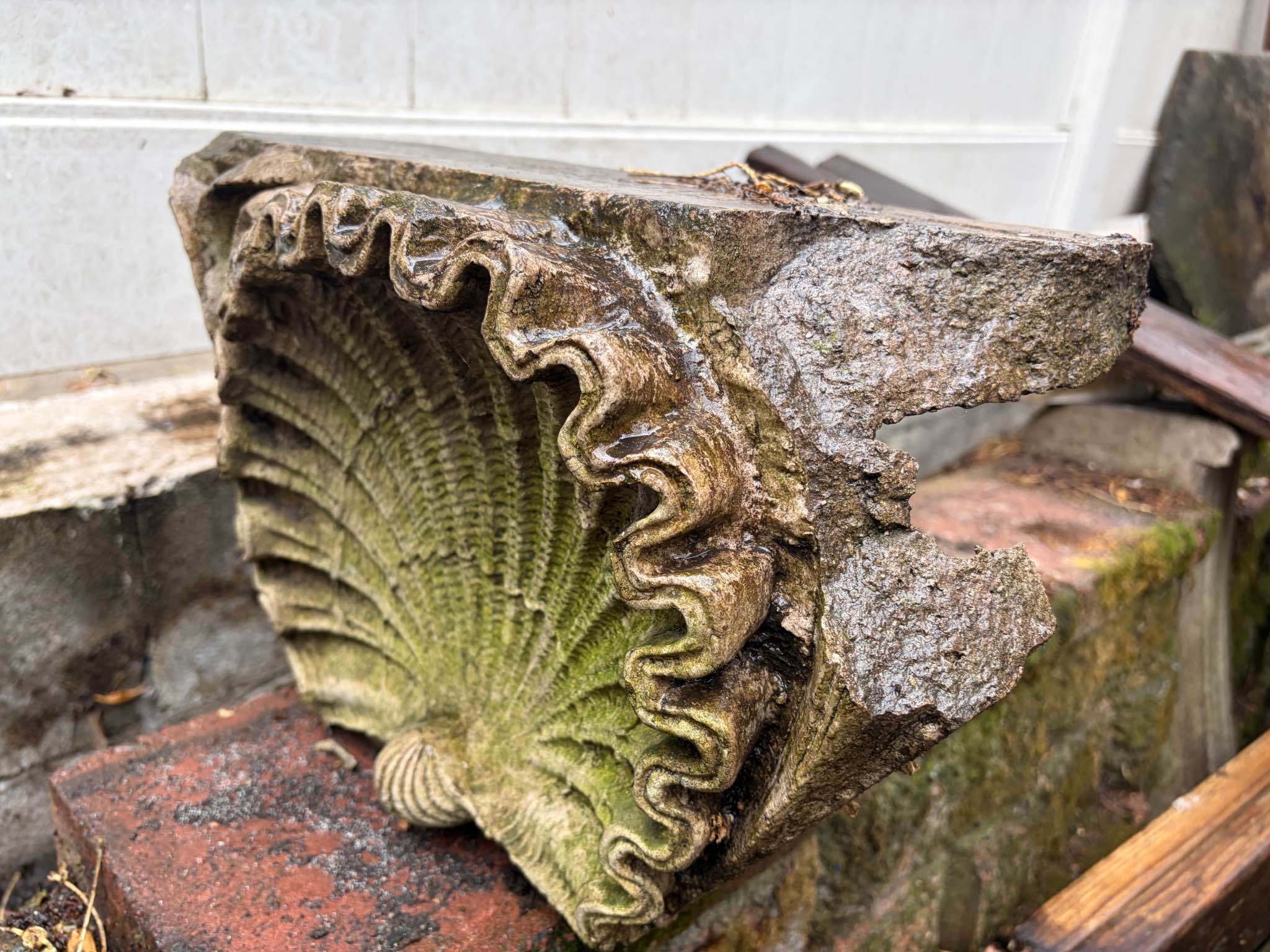 Antique NYC Beaux-Arts Architectural Salvage Shell Plaques – Cast Stone ...