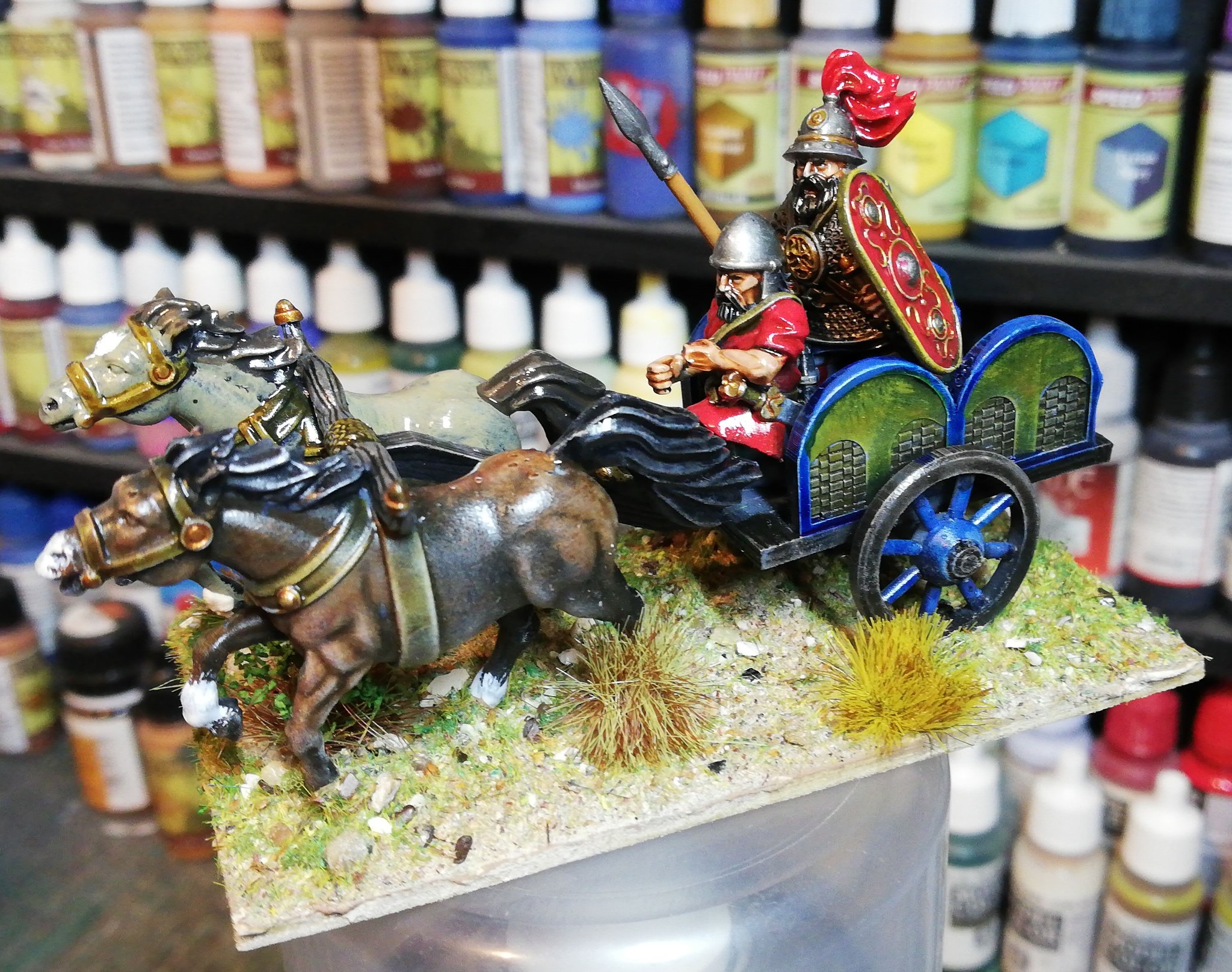 Some fantastic Celtic chariots painted by Aurelian Leclerc!