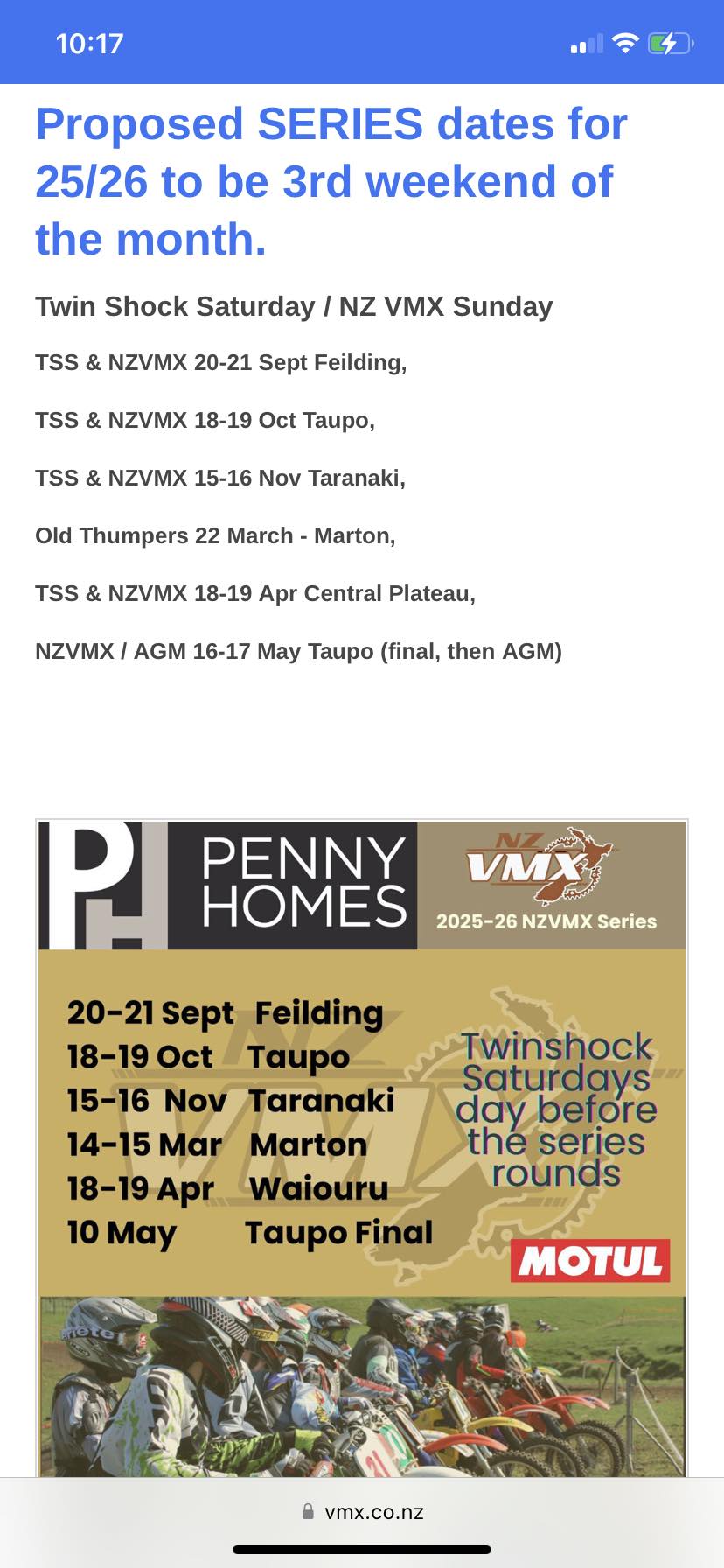 VMX.CO.NZ | Safe to assume the final day of racing will be Saturday ...
