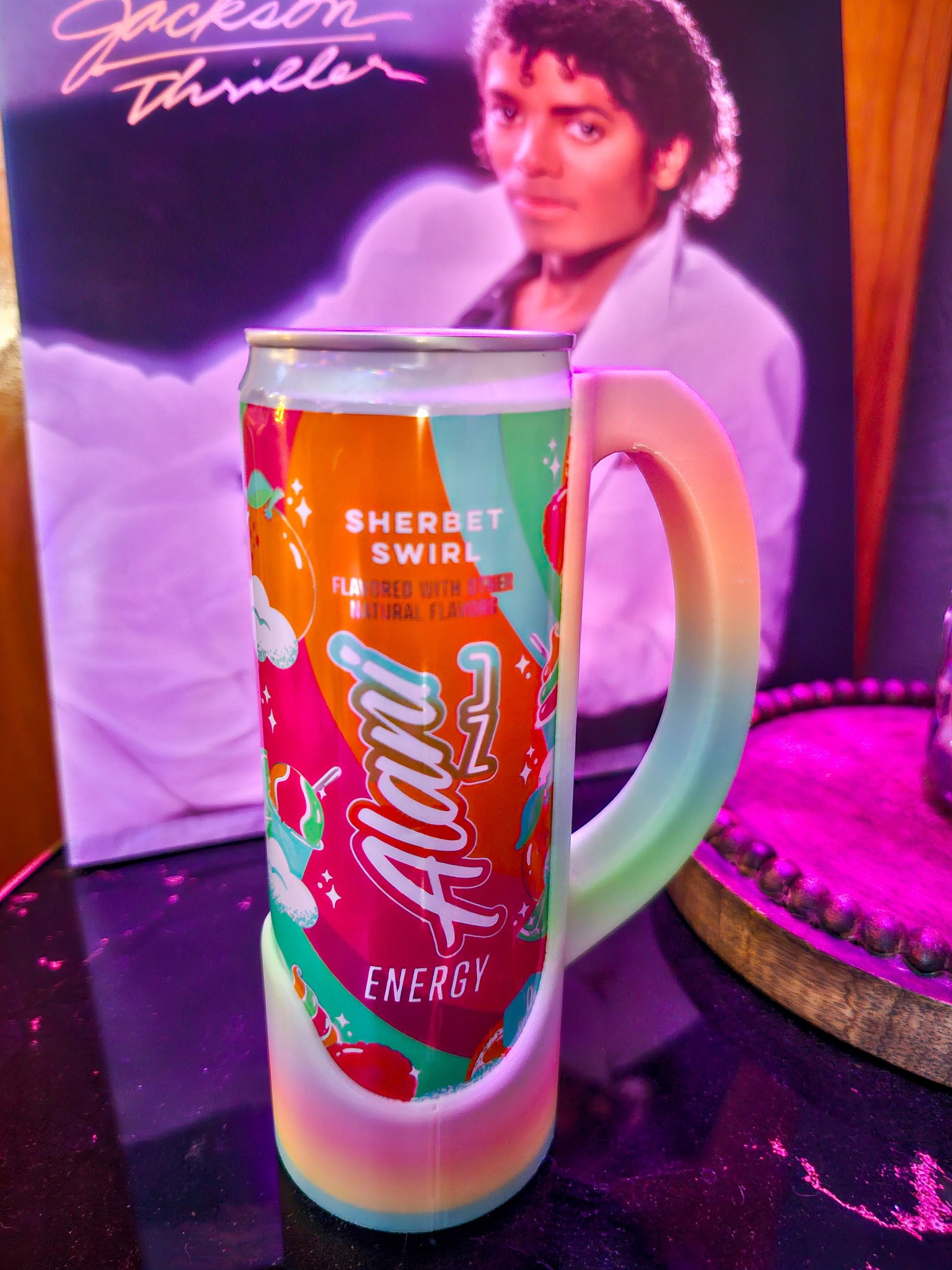 It's the new Alani sherbet swirl. Adam's review includes 'trip to