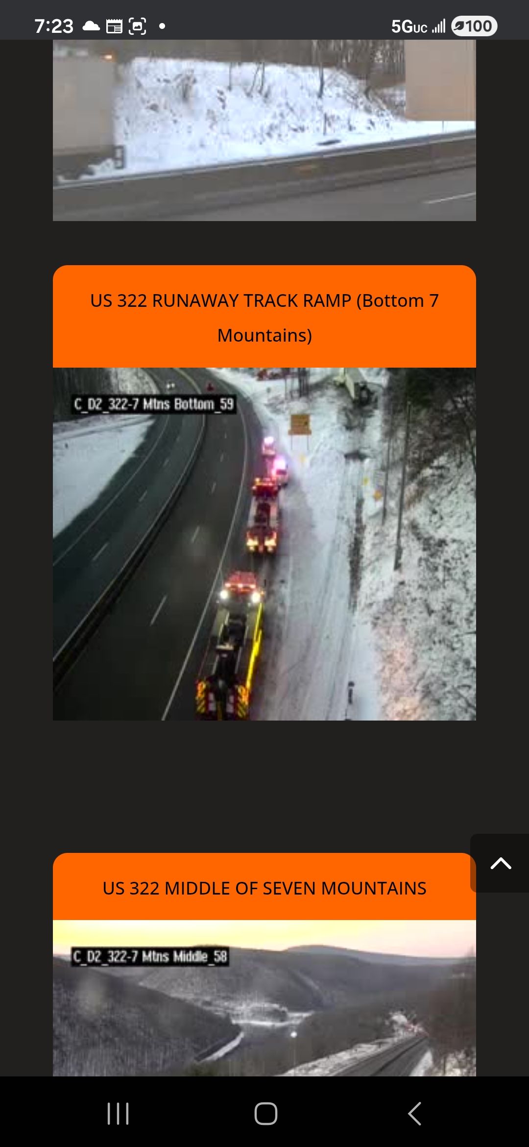 Mifflin County Alerts | something going at the runaway truck ramp ...