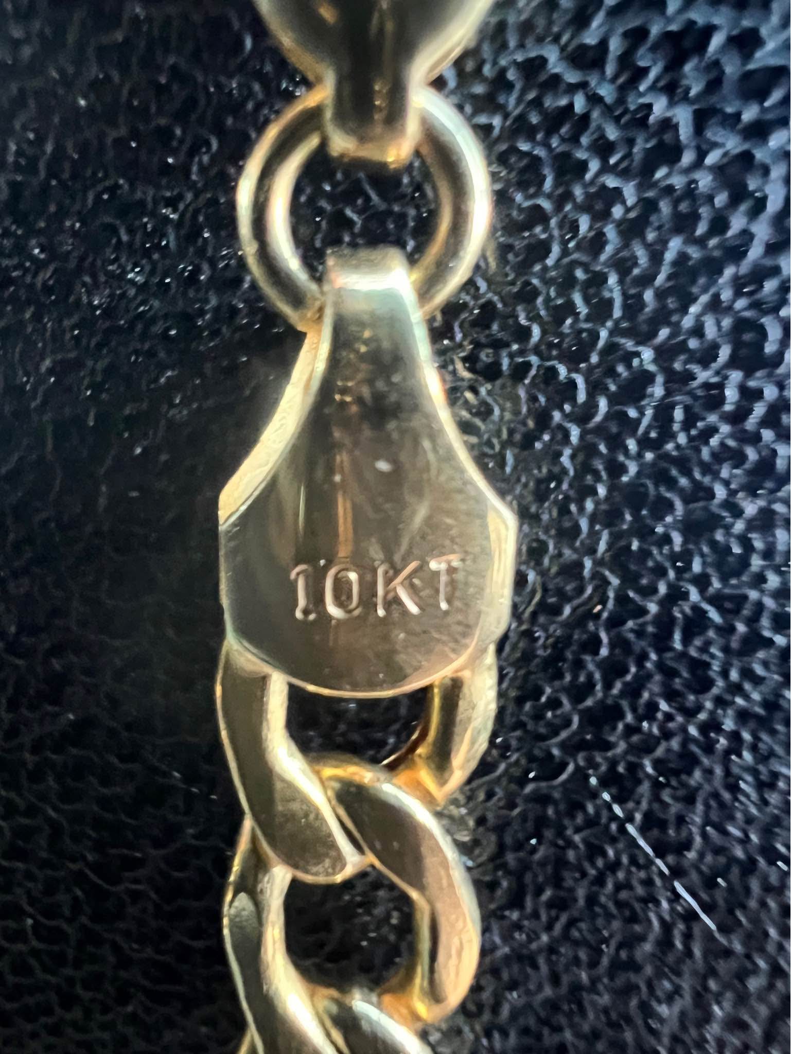 10K Yellow Gold 4.5MM Figaro Necklace, 22