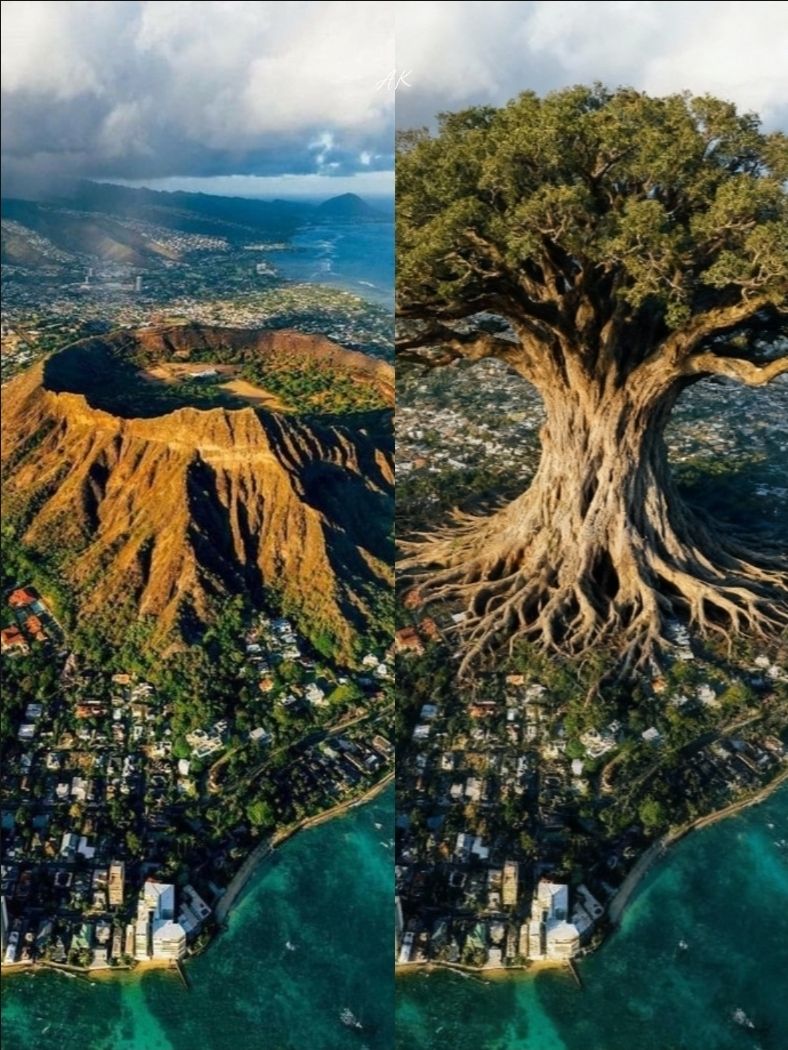 Aman - This is how giant this tree should have looked before it was ...