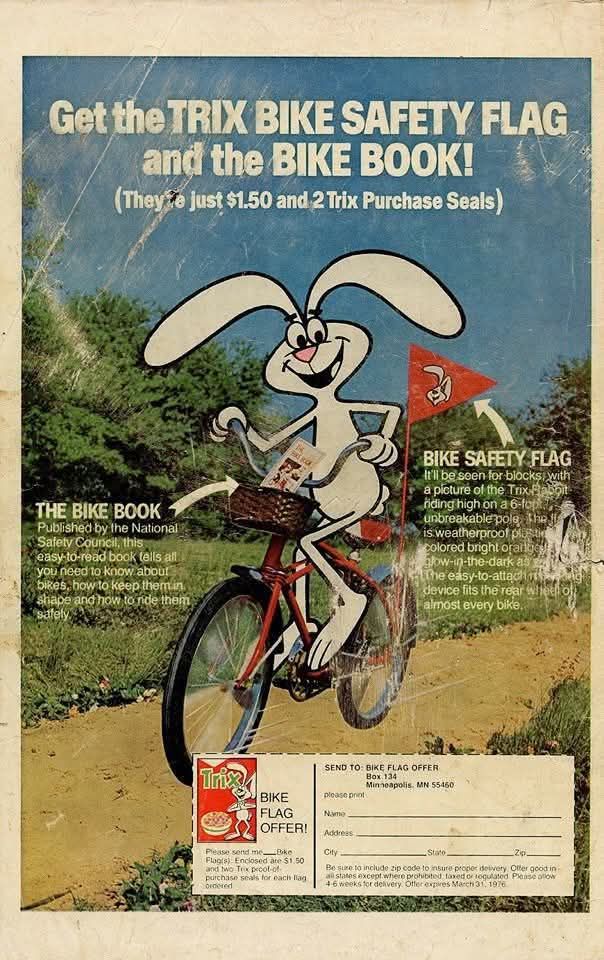 Trix bike safety flag and bike book | Facebook