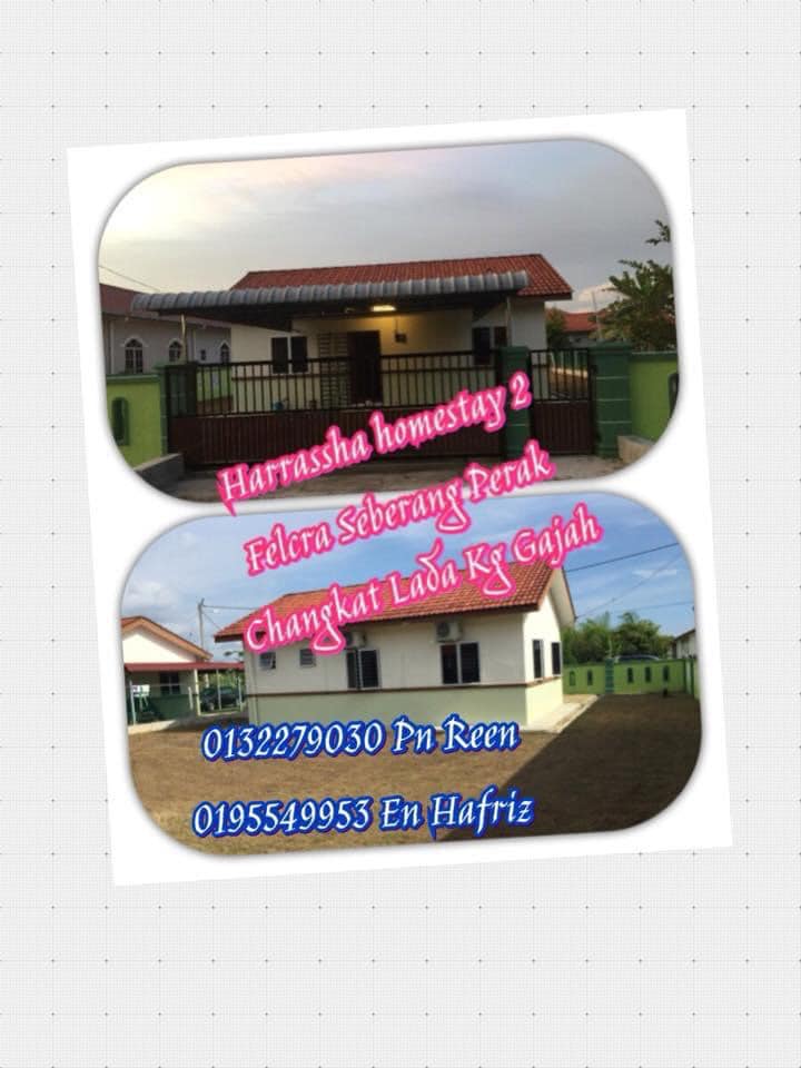 Harrassha Homestay 2 Felcra Seberang Perak Changkat Lada Kg Gajah Rumah Lot 3 Bilik Tidur 2 Bilik Air Bilik 1 Satu Katil Queen Beraircond Bilik 2