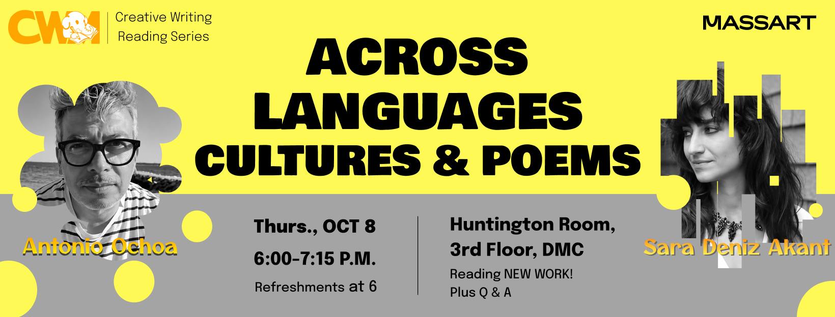 Poets Antonio Ochoa & Sara Deniz Akant in the Creative Writing Reading ...