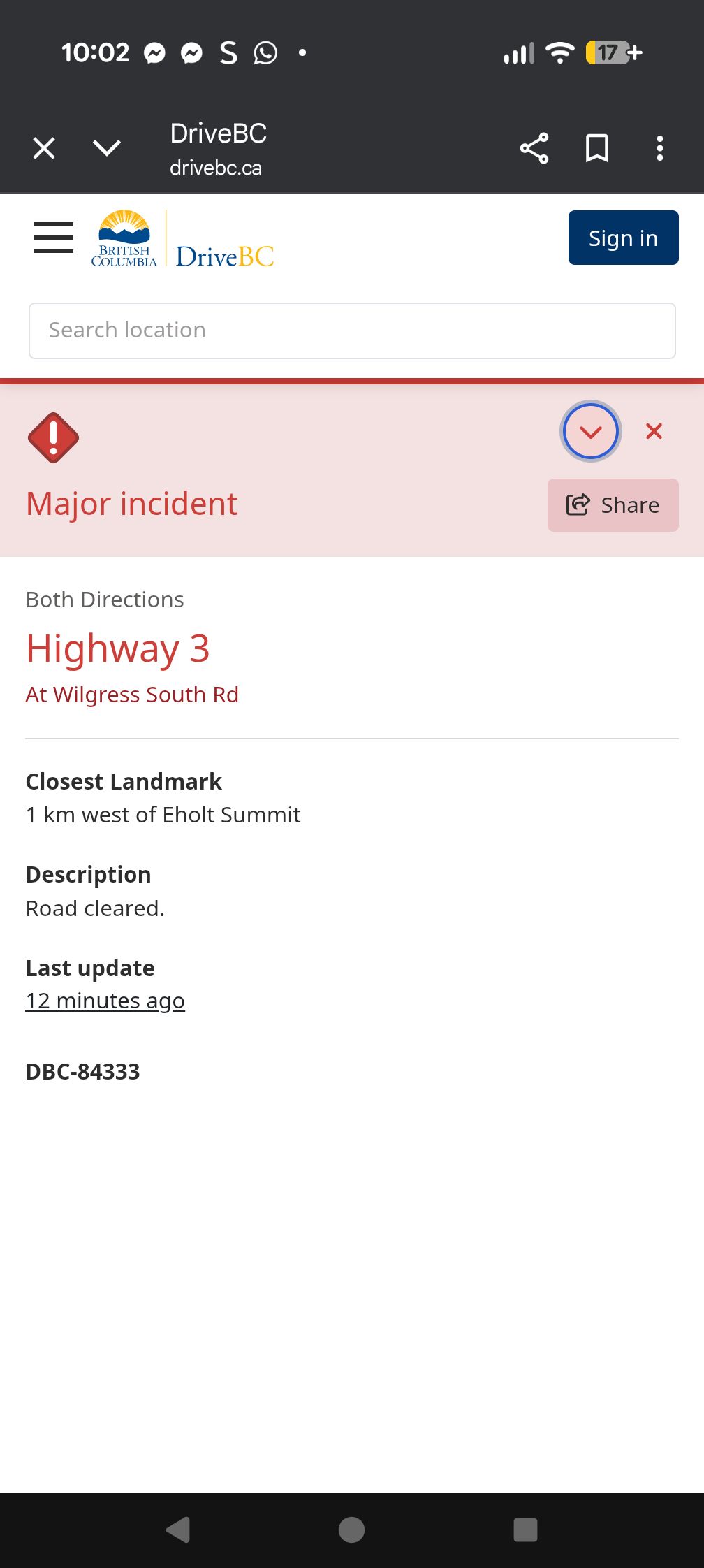 What's up Grand Forks BC? | Latest update. Road cleared according to ...