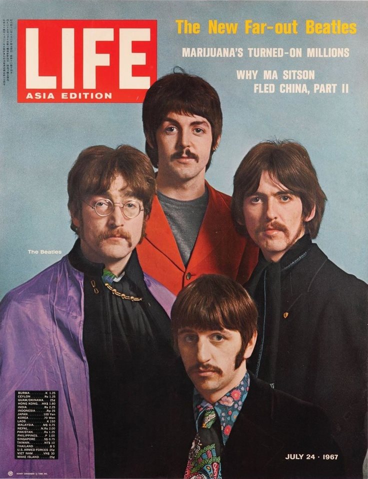 The Beatles on LIFE Magazine's Asian edition cover 1967