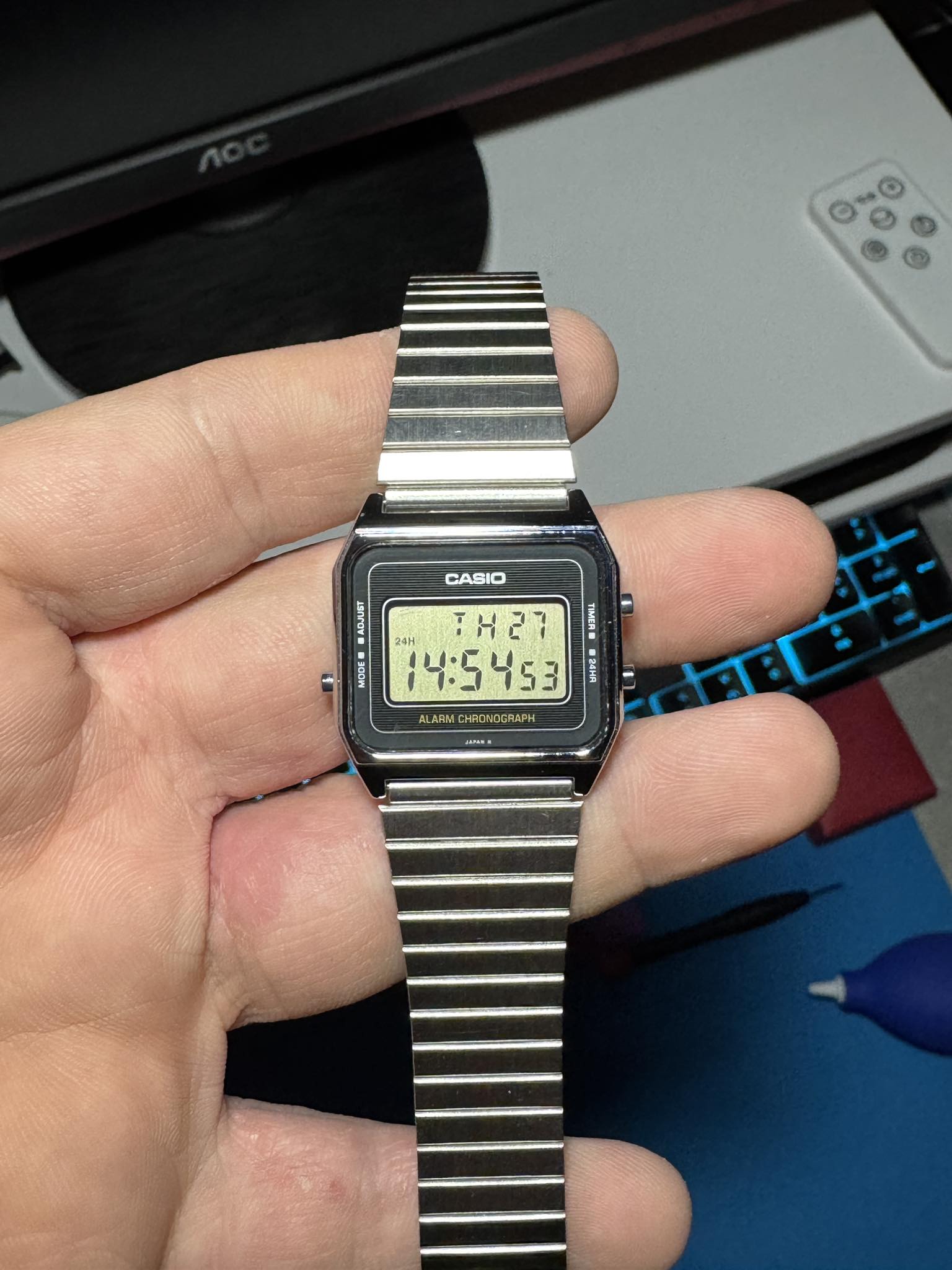 Casio A203 (Module 103)** Produced in **the 1980s,** **Casio A203 