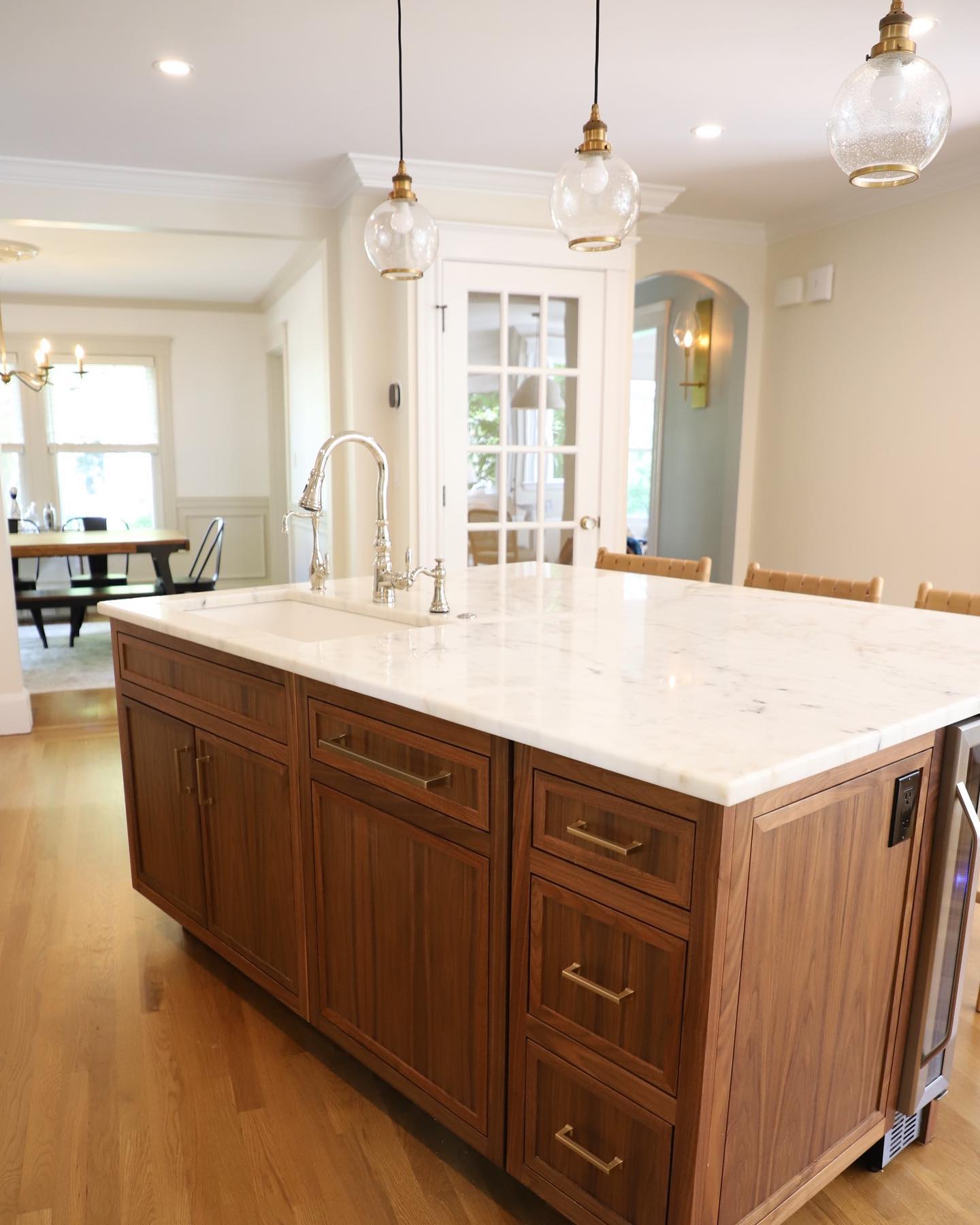 A custom walnut island... - Amie Hazel Interiors, LLC | Facebook