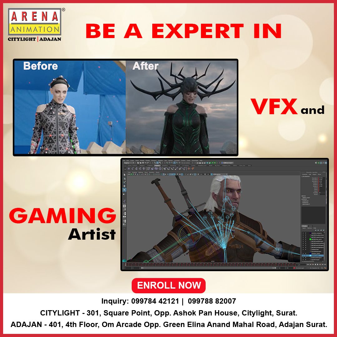 Be a VFX expert or a Game Artist!... - Arena Animation Surat