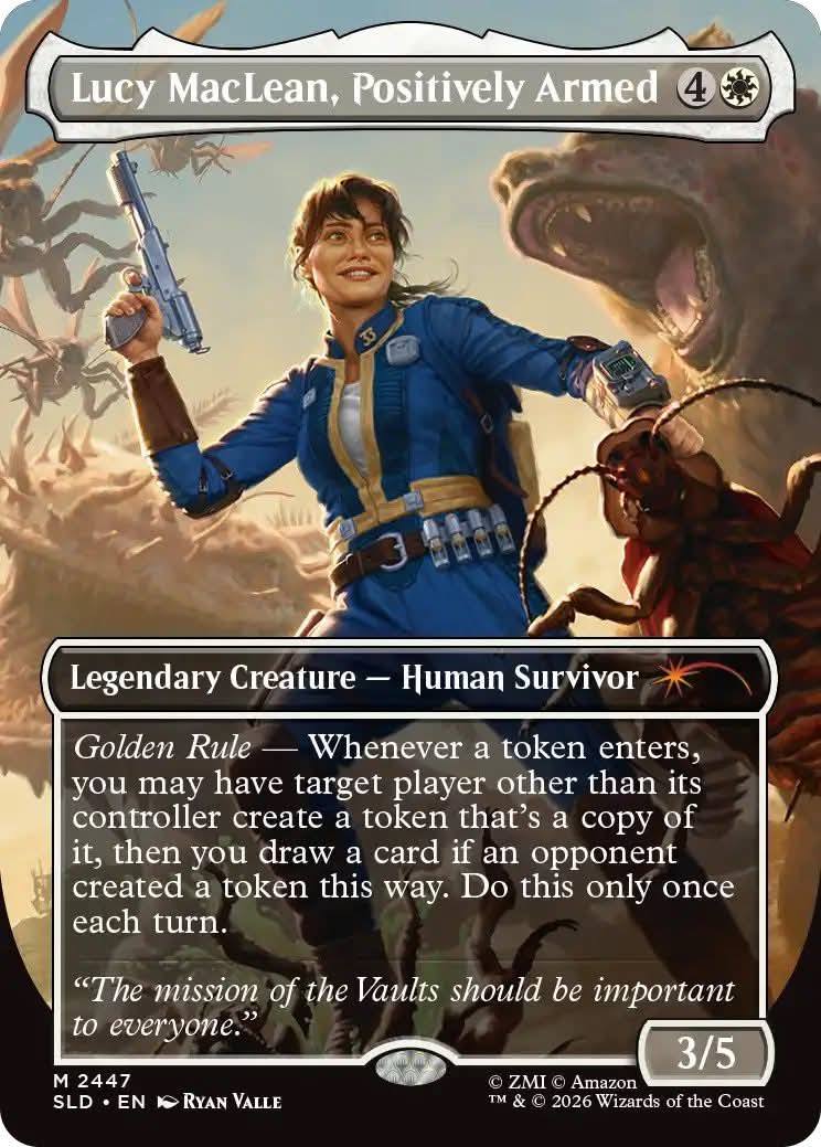 fallout mtg showcase cards Fog Crawler choose two  Fallout x Secret Lair excites