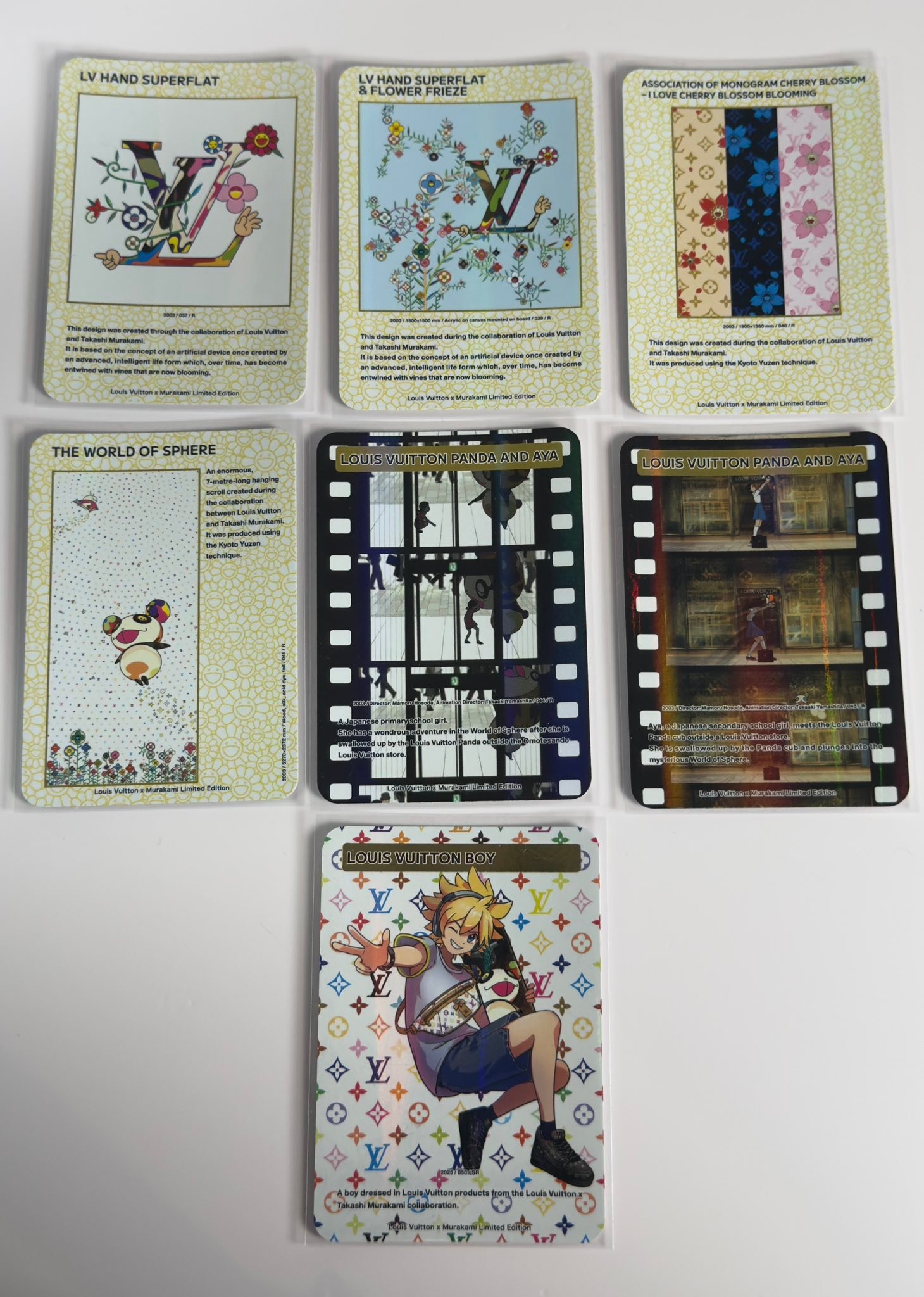 These Louis Vuitton x Murakami promo cards are selling for