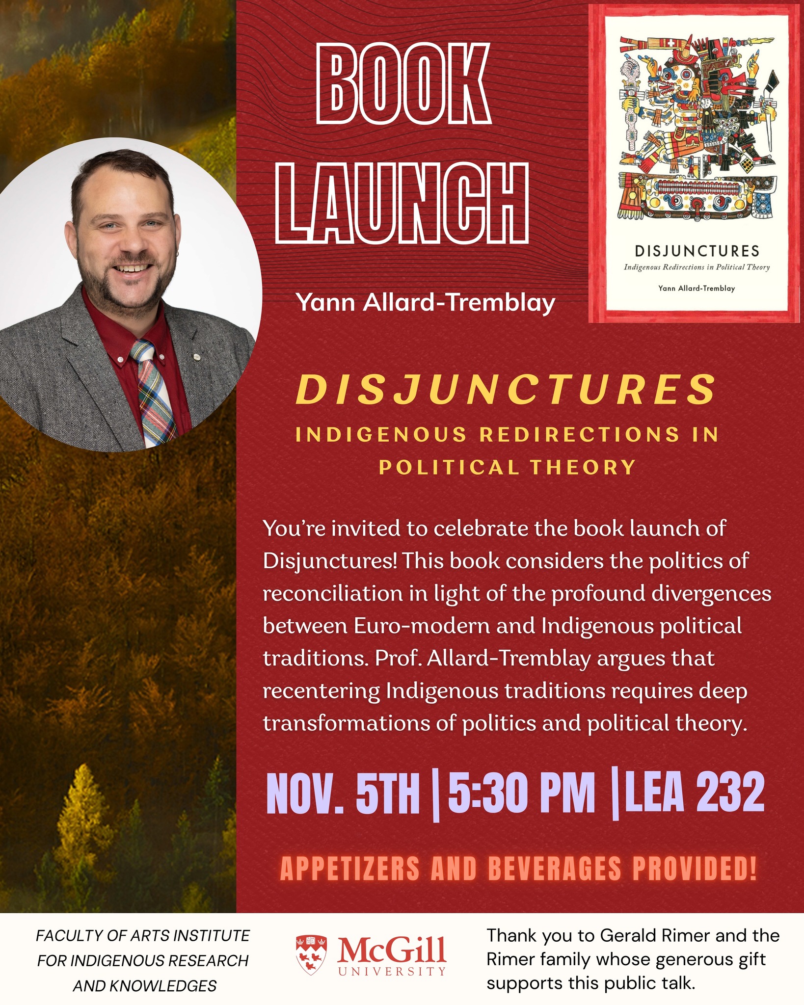 Book Launch: Disjunctures: Indigenous Redirections in Political Theory