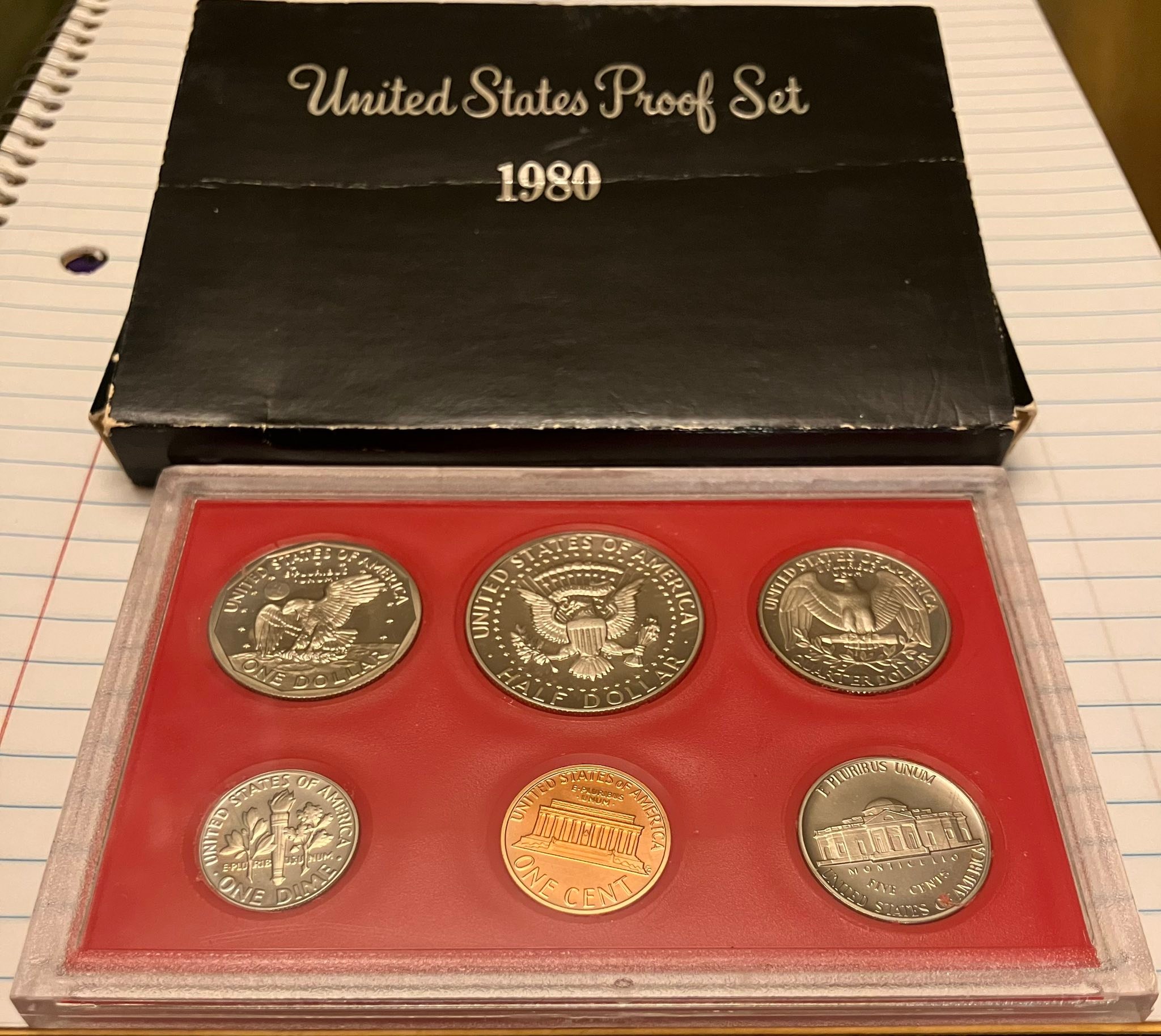 What are rotated dies on coins, specifically 1980 US proof set?