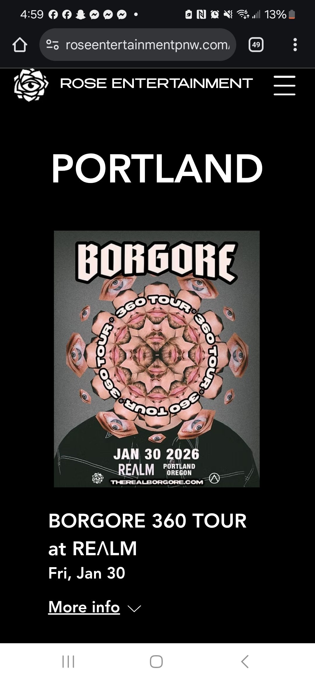 Alexis - I have an extra ticket to see Borgore at Realm tonight, hit me ...