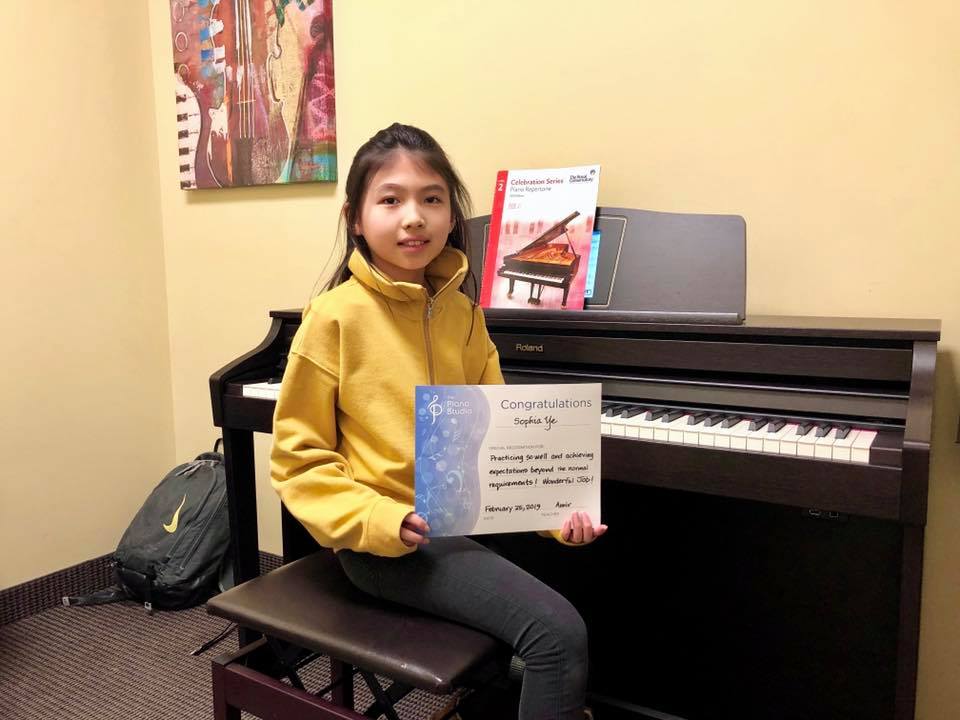Congratulations to Sophia Ye, who was... - The Piano Studio | Facebook
