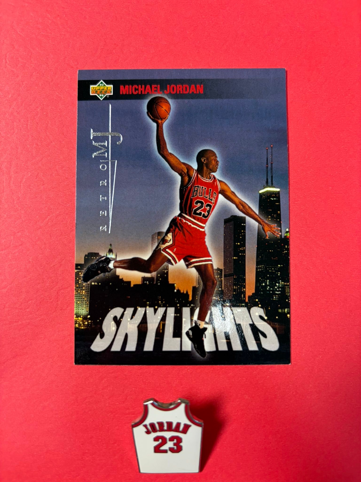 Collectible 1993-94 Upper Deck Michael Jordan basketball card from 