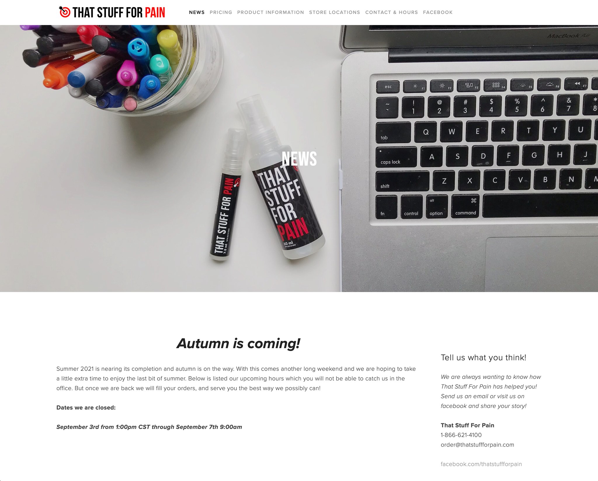 Our news page is where you can find... - That Stuff For Pain | Facebook