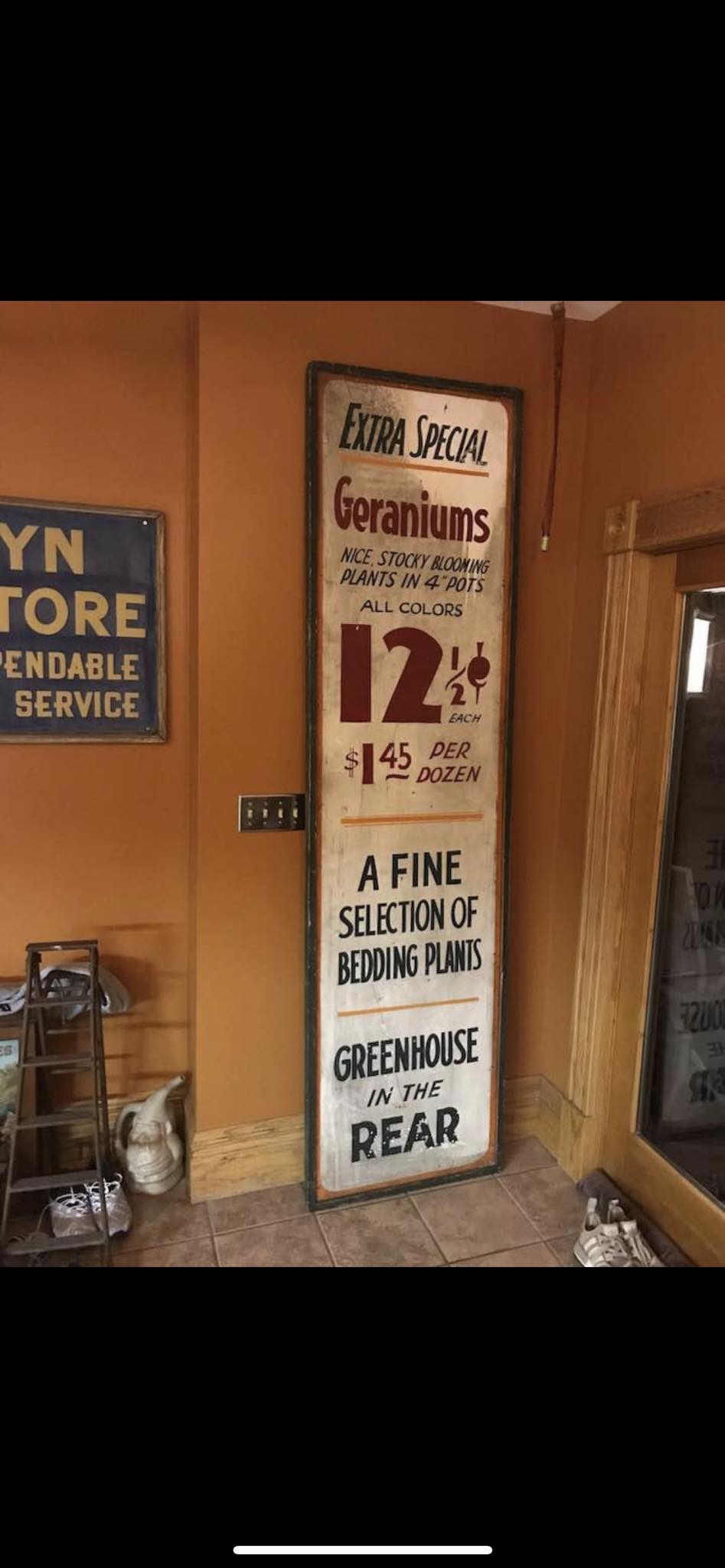 Old advertising signs and enamel signs still in situ!