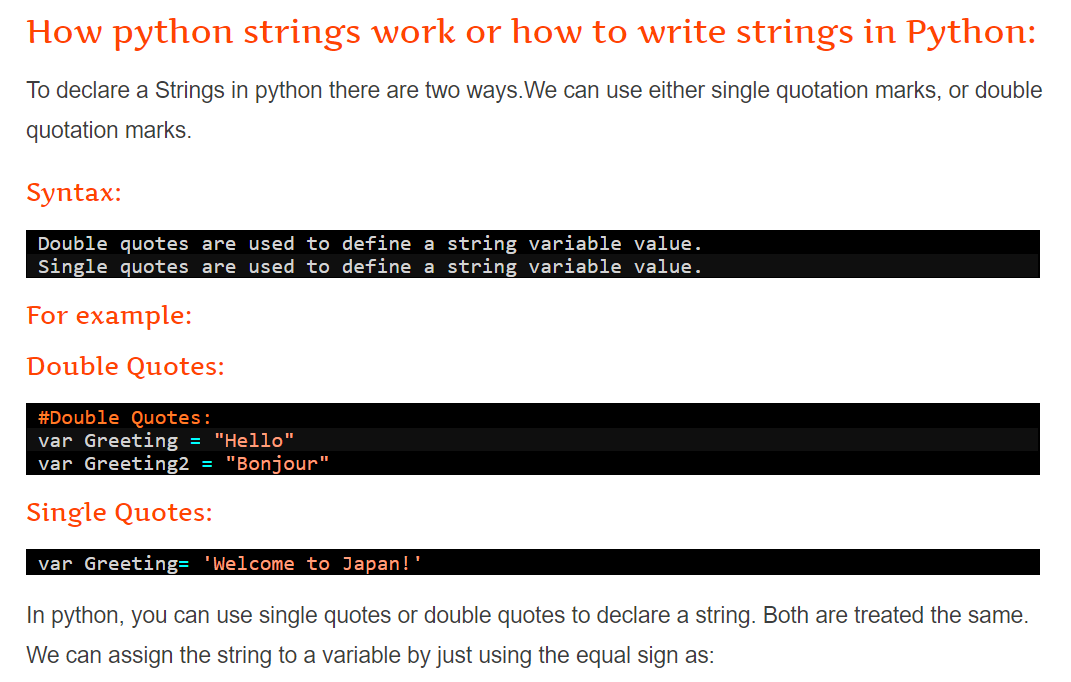 String in Python To know about string... - DevEnum Tutorial