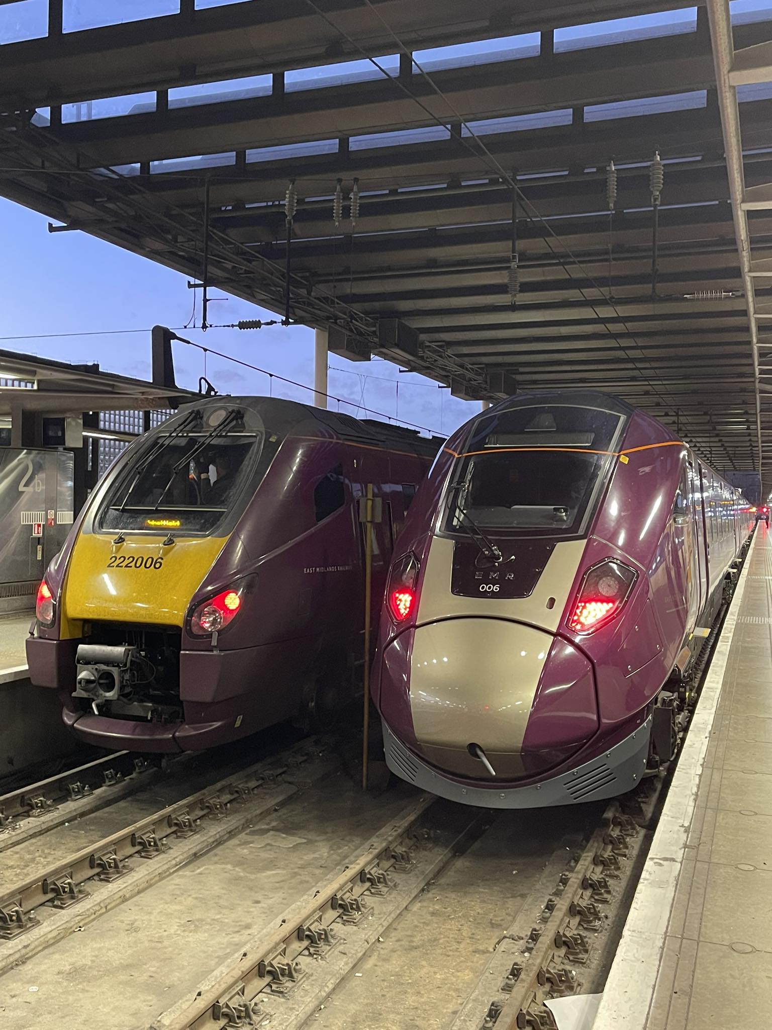 Adrian - Twin 006 trains at St Pancras station in London. An ‘old ...