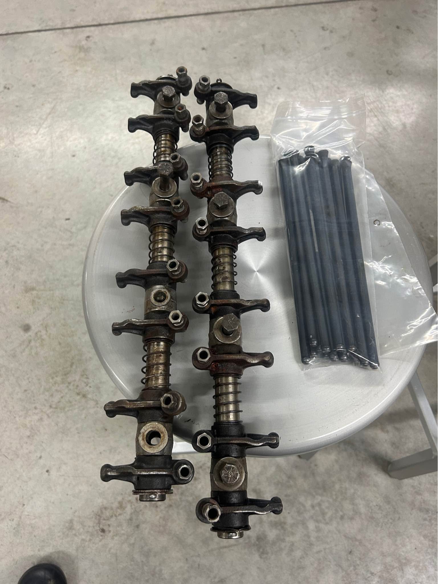Ford FE adjustable rocker arms and push rods