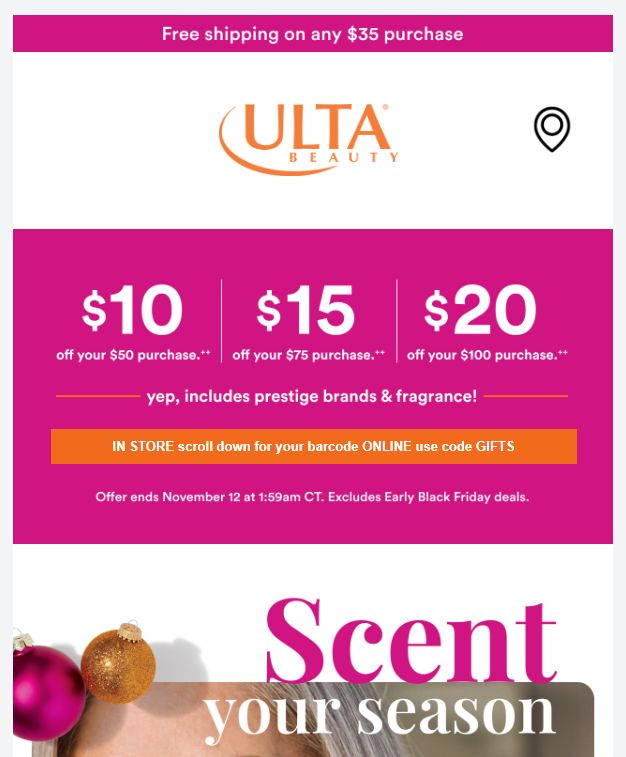 Ulta Beauty Coupons Code $10 OFF