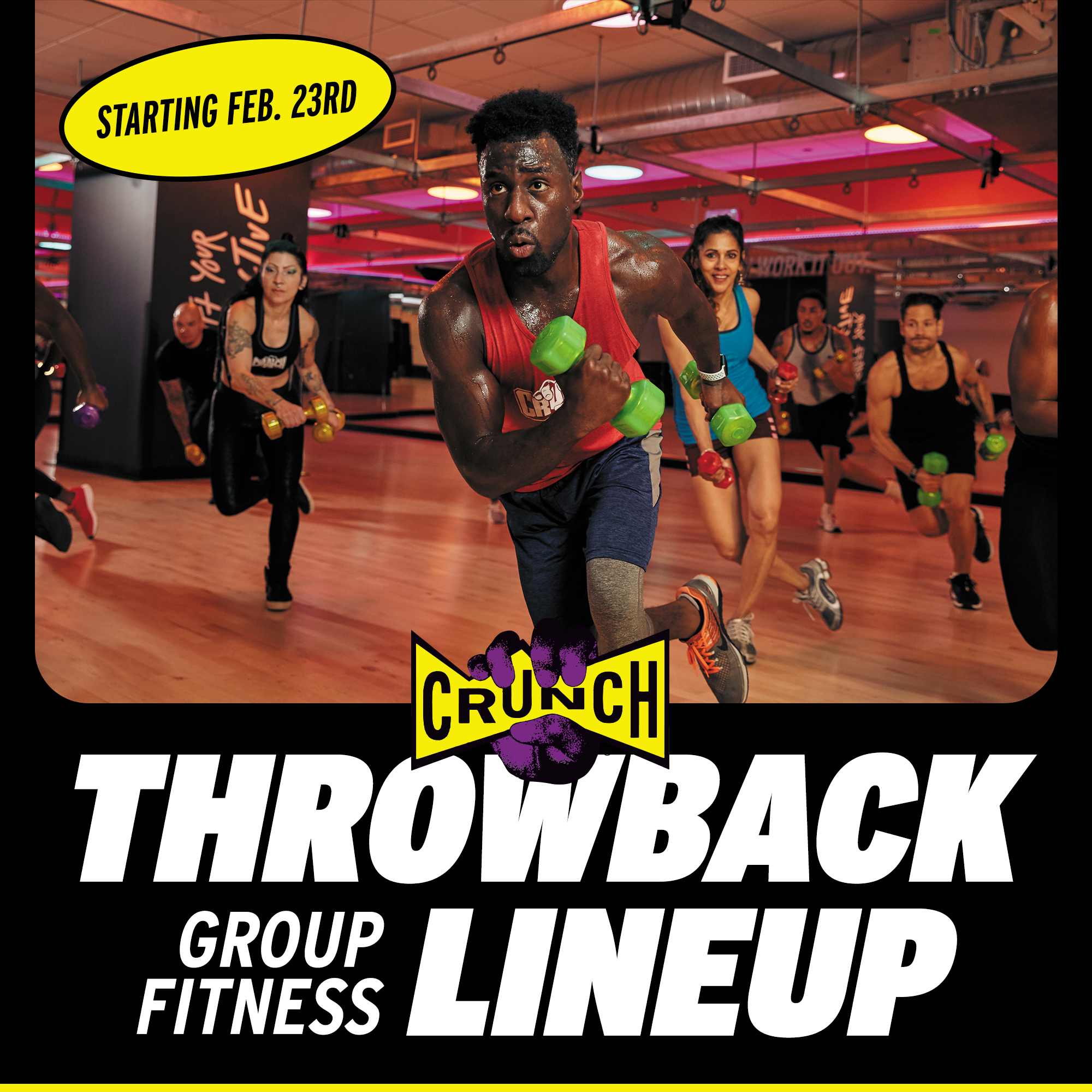 Crunch Fitness - Go back in time with Crunch group fitness! Starting ...