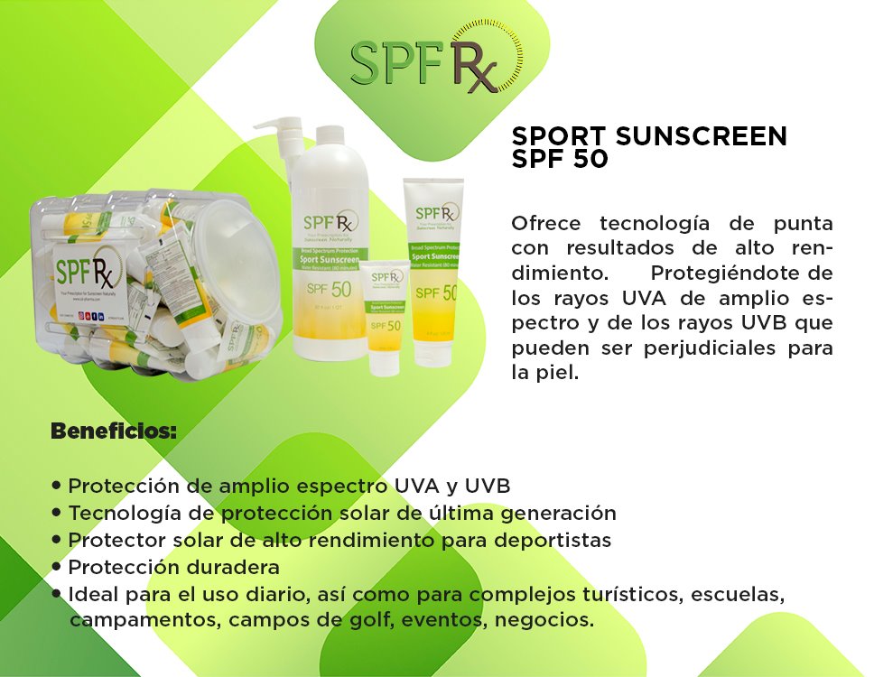 SPF Rx Sport Sunscreen SPF 50... - Vivie Salud Dermatológica
