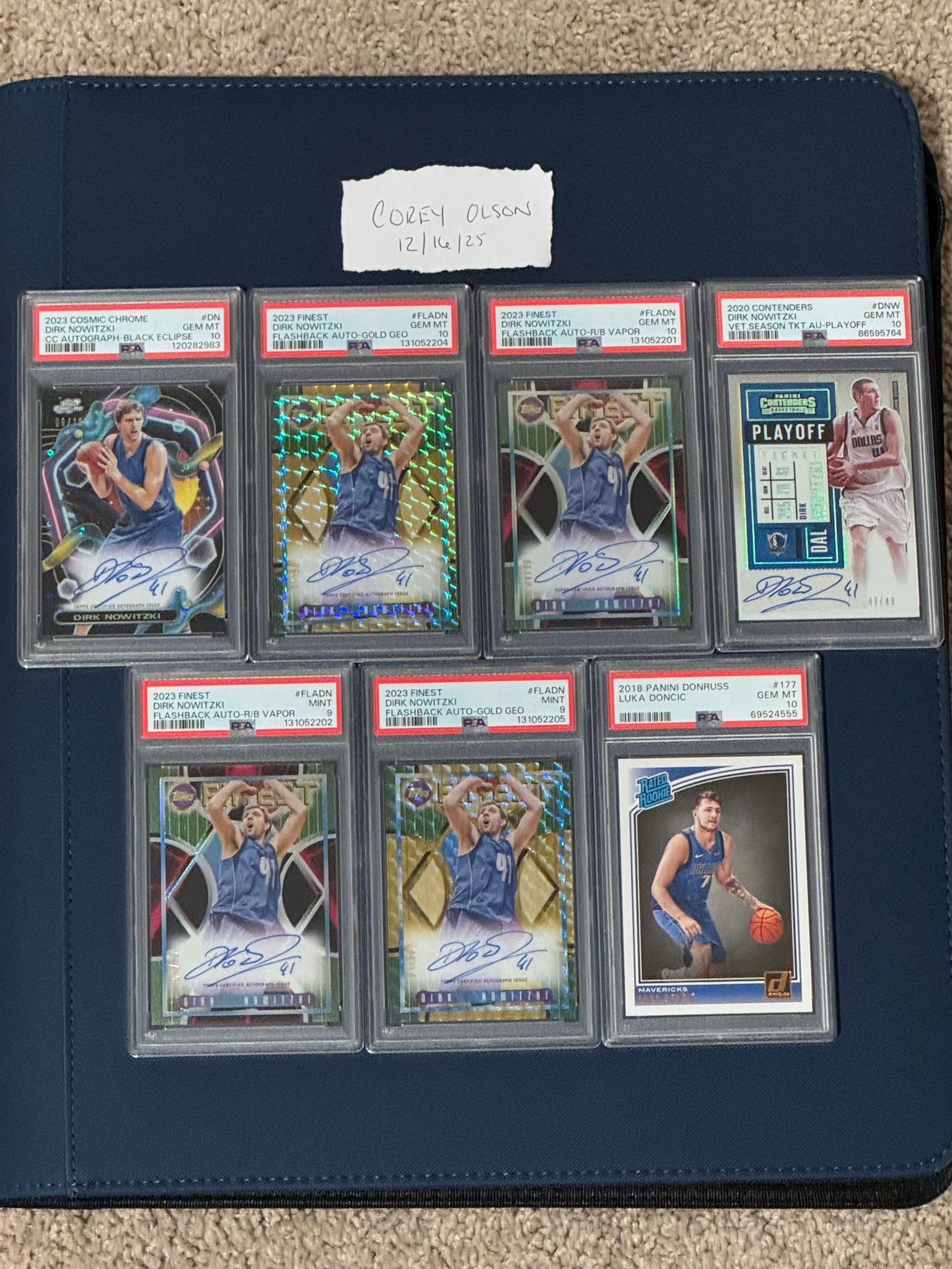 Dirk Nowitzki autographed basketball cards for sale