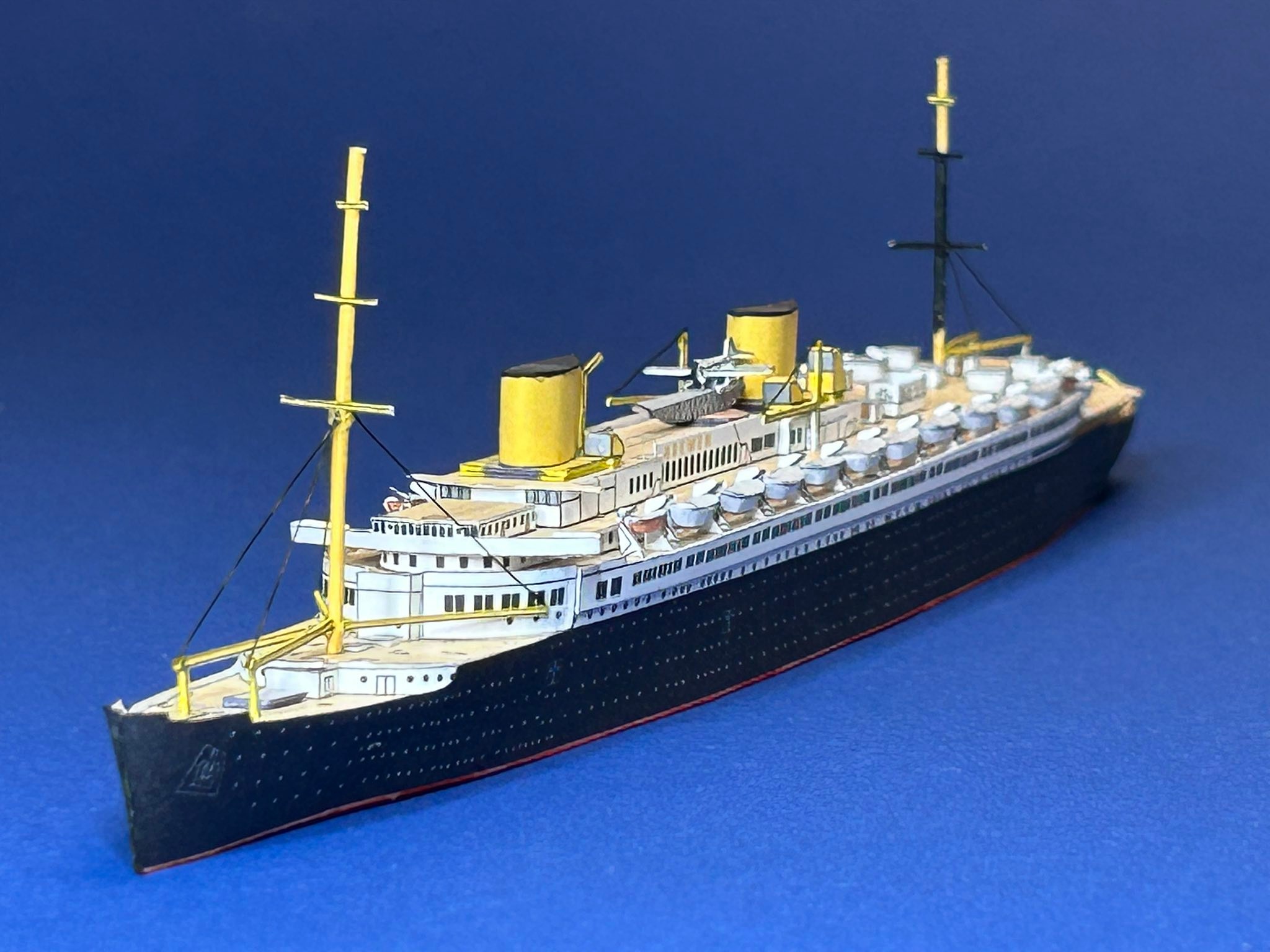 Finished: The German passenger ship BREMEN from 1929 in an