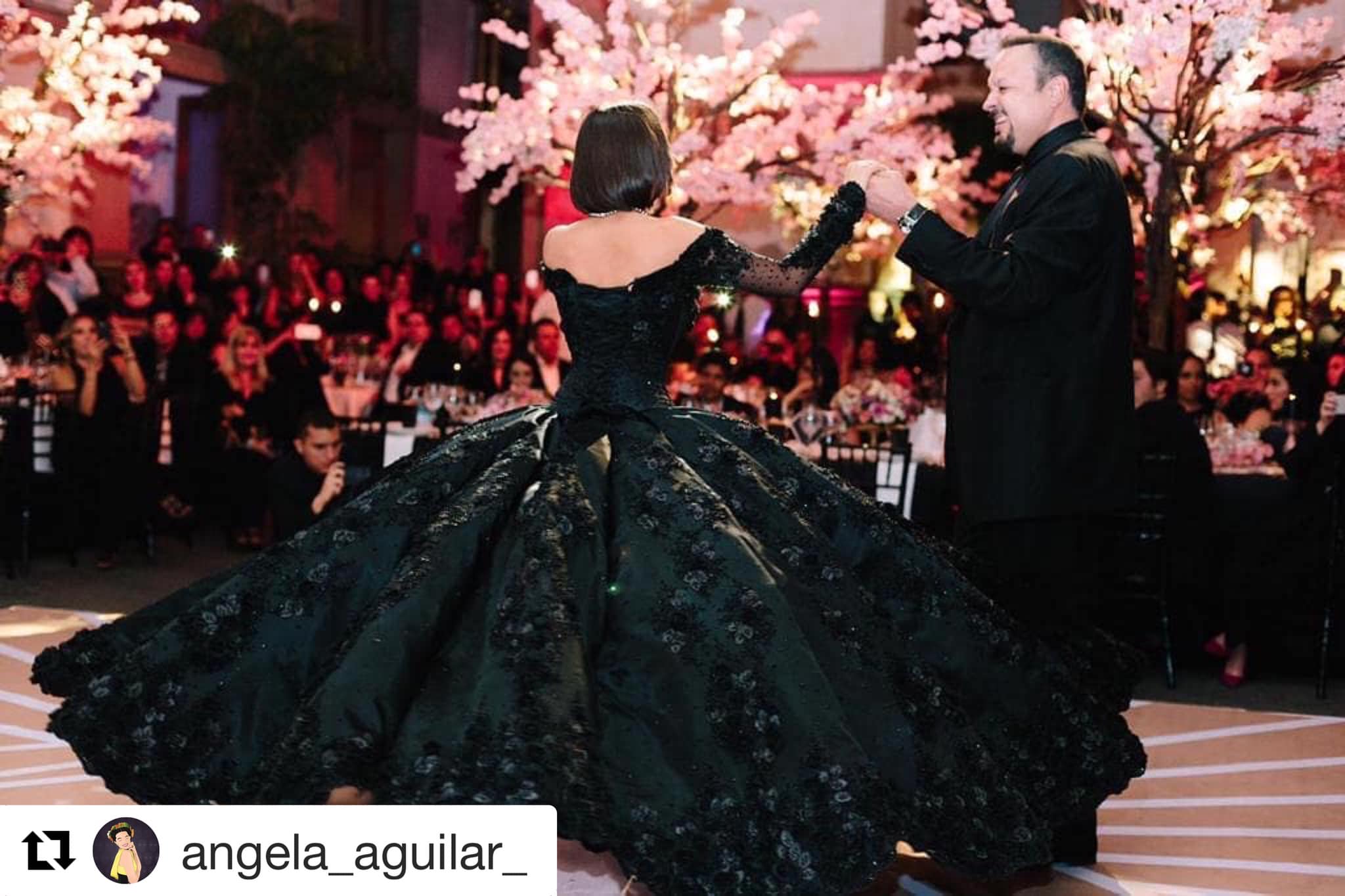 angela aguilar black quince dress luciendo hermosisima.. en sus años! By Diego Medel.😊 #quinceañera #fashion #model #beauty #love #girl #beautiful #cute #stylish #girls #shopping #dresses #DiegoMedel #styles #photooftheday #fashionblogger #design Size:L (Teen/Adult Size) week2424_20240609 Vtg 90s Jams World Xv años