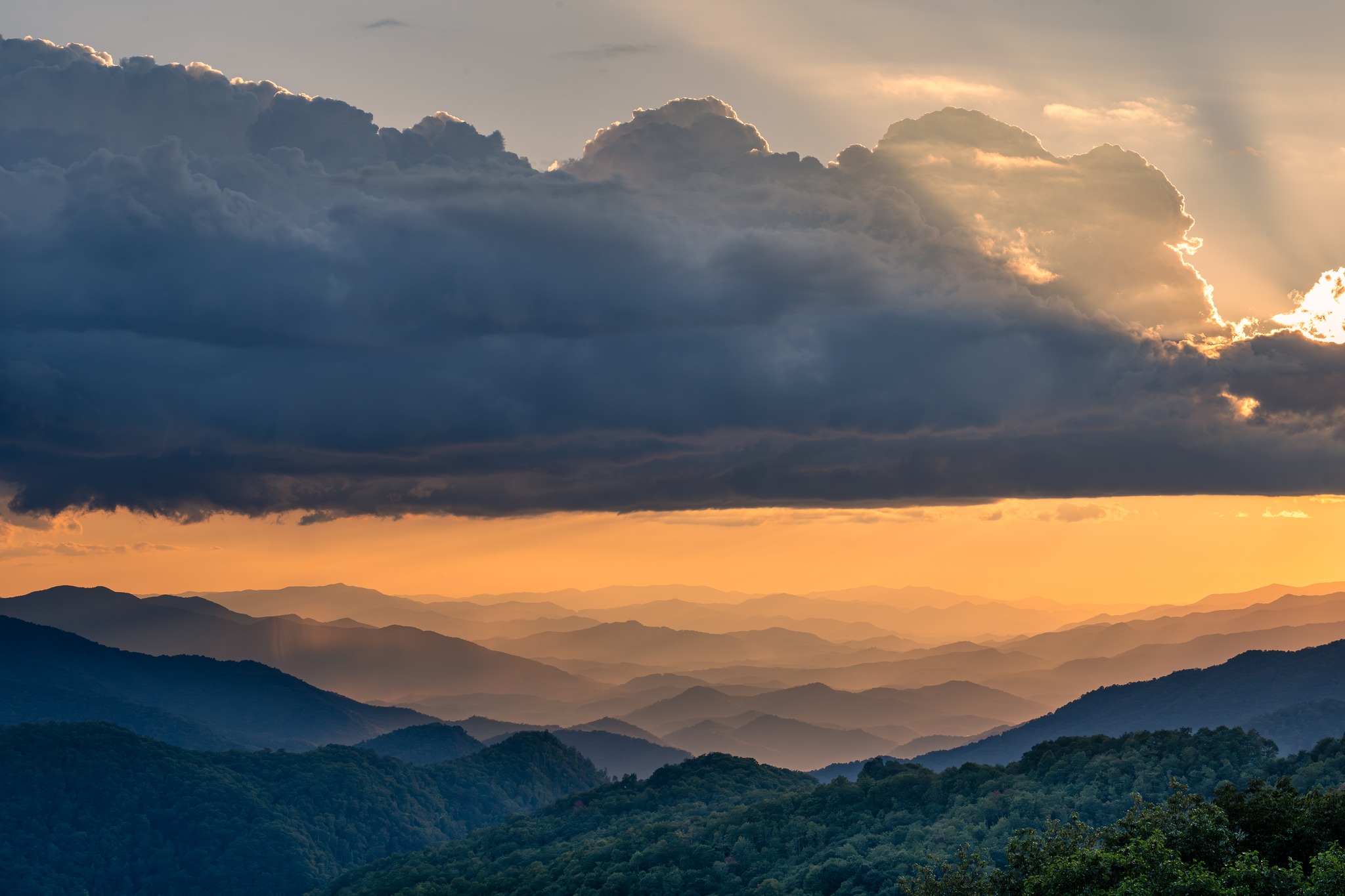 Blue Ridge Mountain Life Group | A golden Blue Ridge sunset from ...