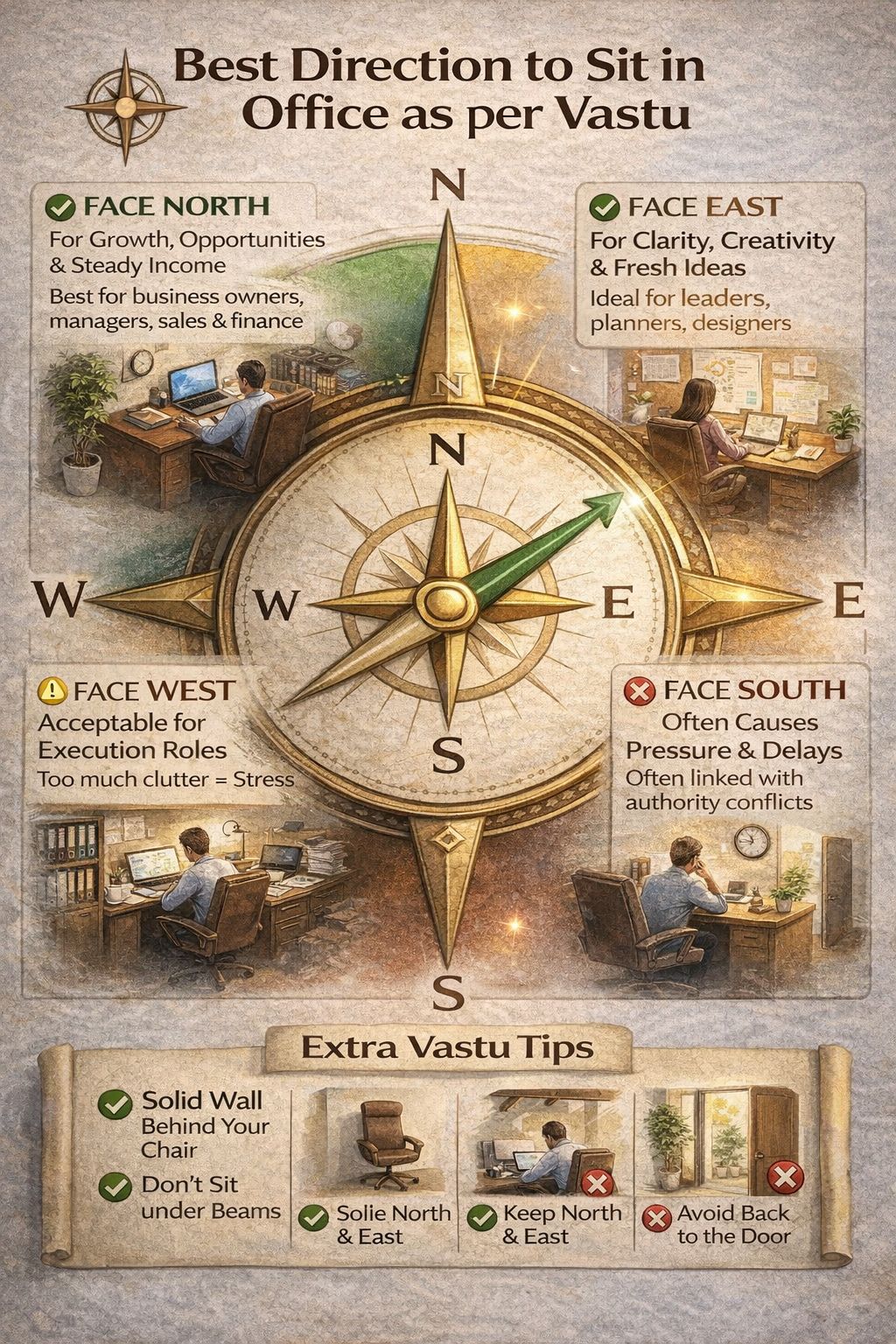 Ramakanta - 🧭 Best Direction to Sit in Office as per Vastu – A Simple ...