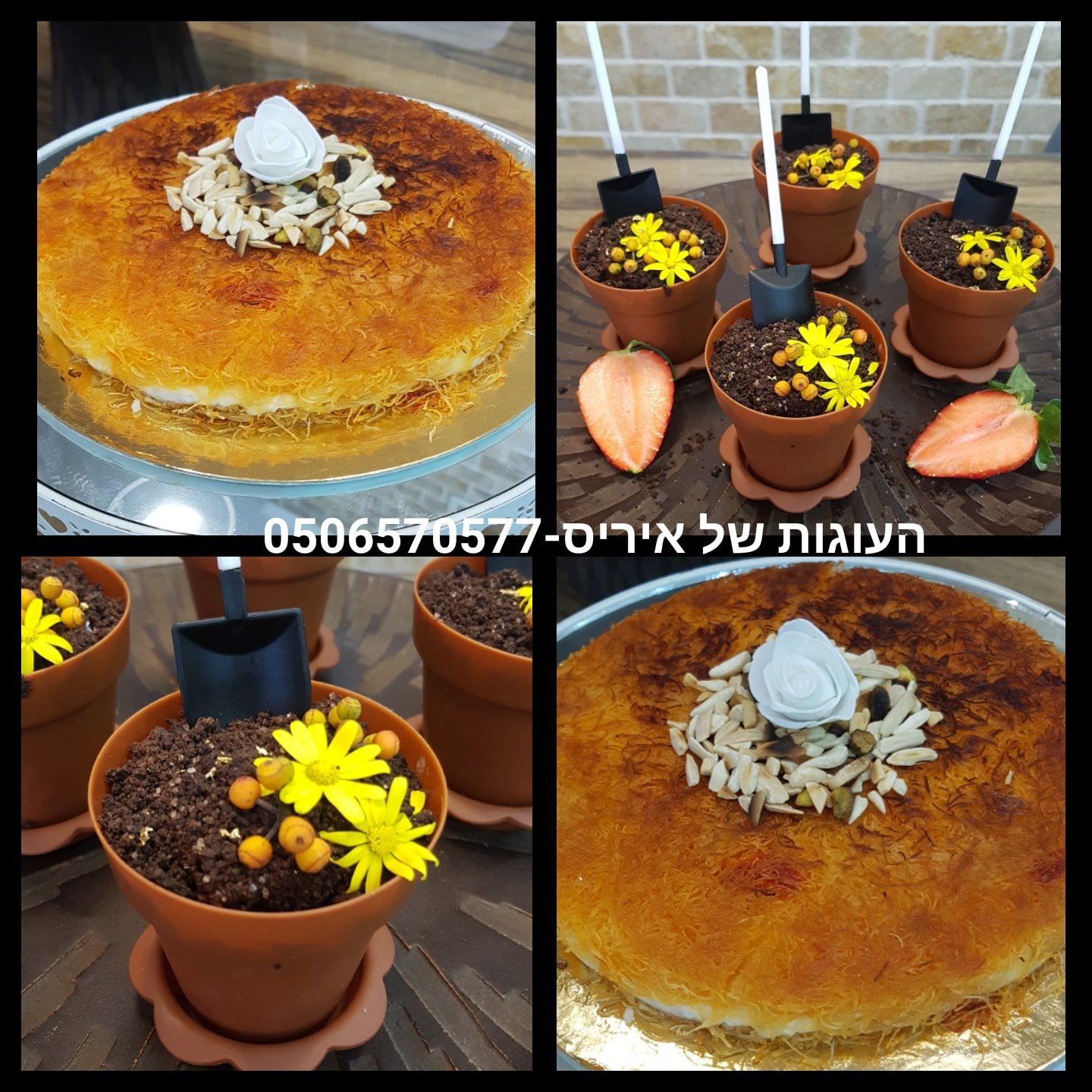העוגות של איריס - שבת מבורכת💞 ולכבוד טו בשבט הכנתי עציצים...