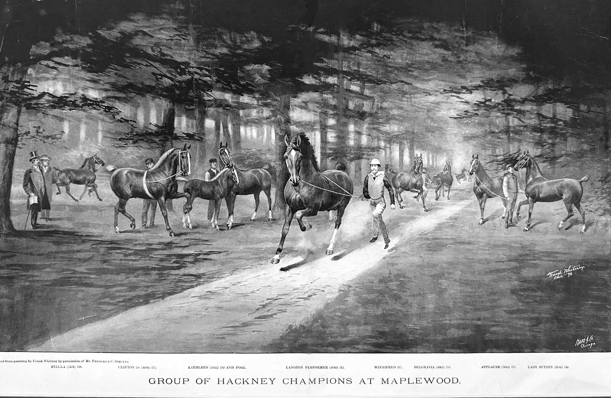 Restored 1896 hackney painting by renowned artist