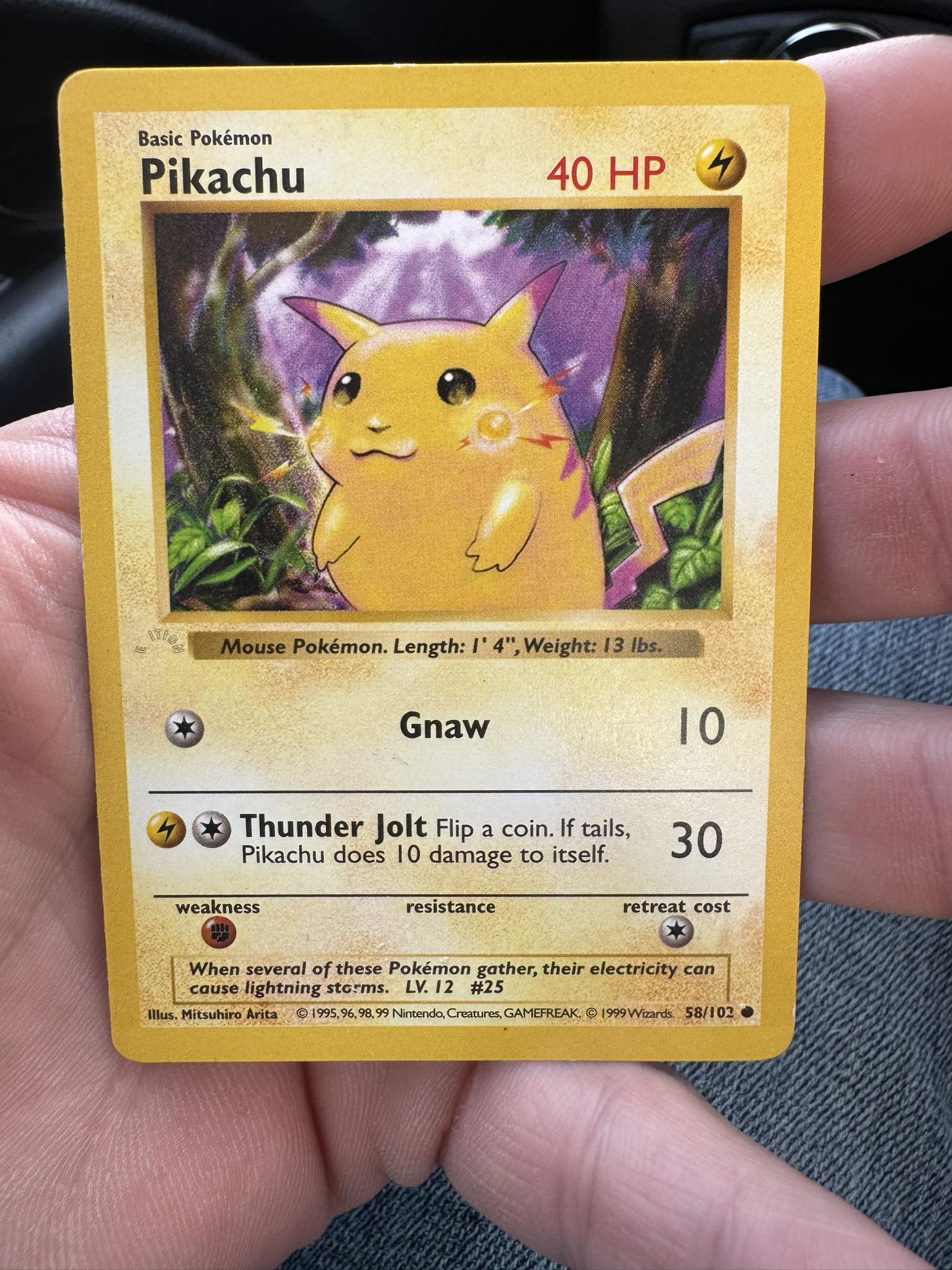 What to do with a 1999 Pokemon Game Pikachu Yellow Cheeks card 
