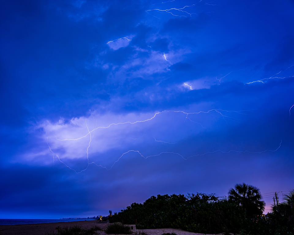 Great lightning capture at sunset this evening from Fred Howard