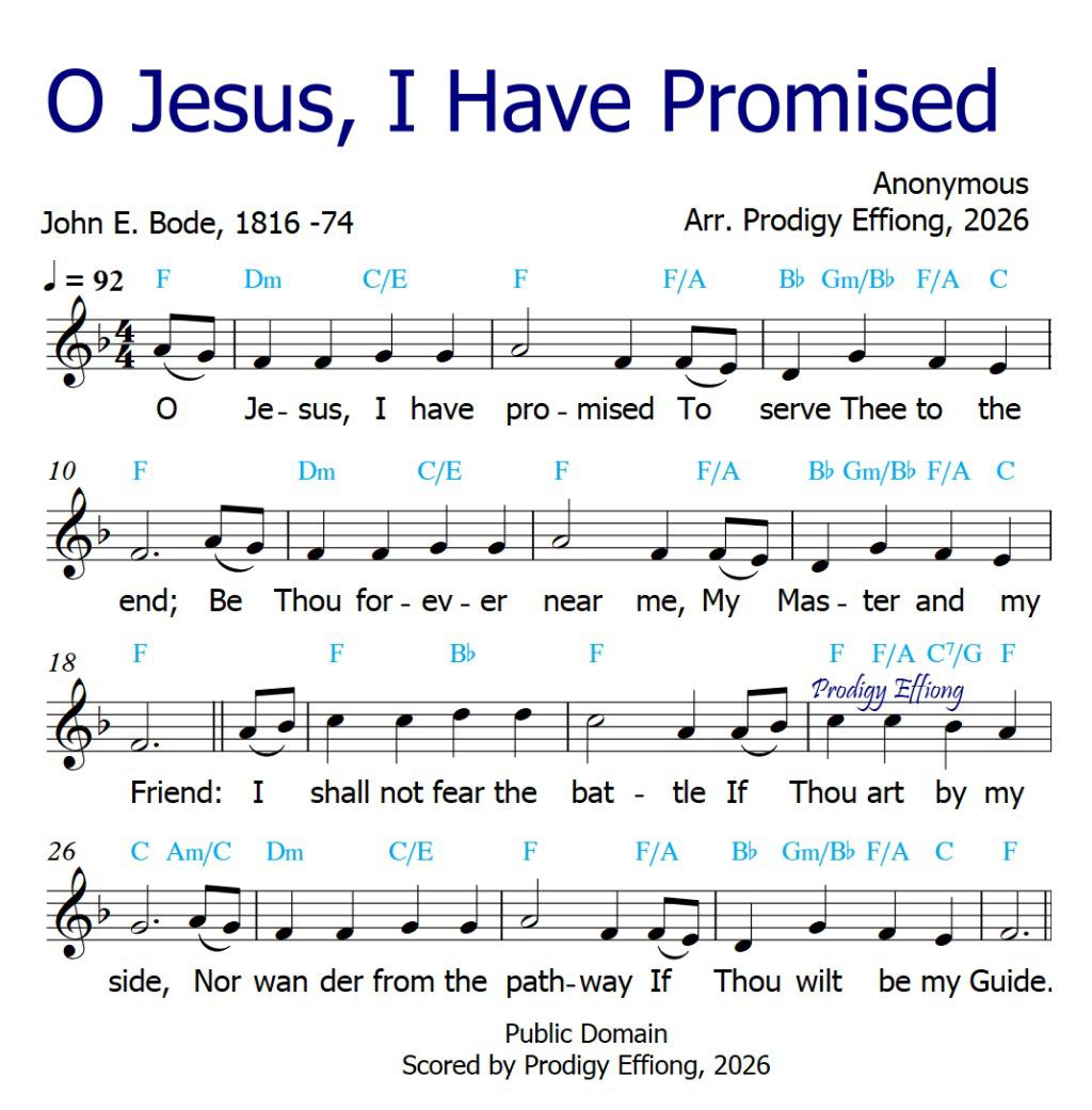 Prodigy - ‎🎼 Sheet Music: O Jesus, I Have Promised 🎵 ‎ ‎Brief History ...
