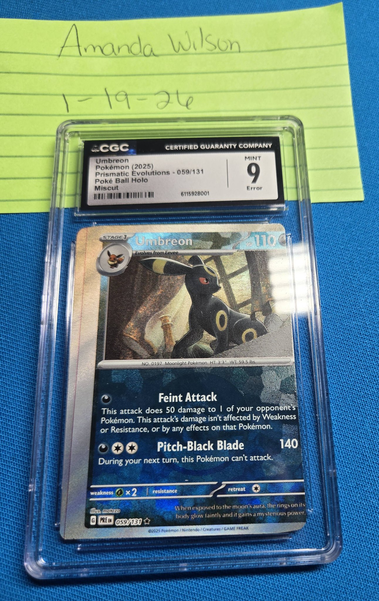 059 131 pokemon card Umbreon Pok Ball Rev. 059/131 - Prism Evolutions Colorless Moon Mirage (160) Your opponents Active Pokemon is now Confused 2025 Prismatic Evolutions Umbreon 059/131