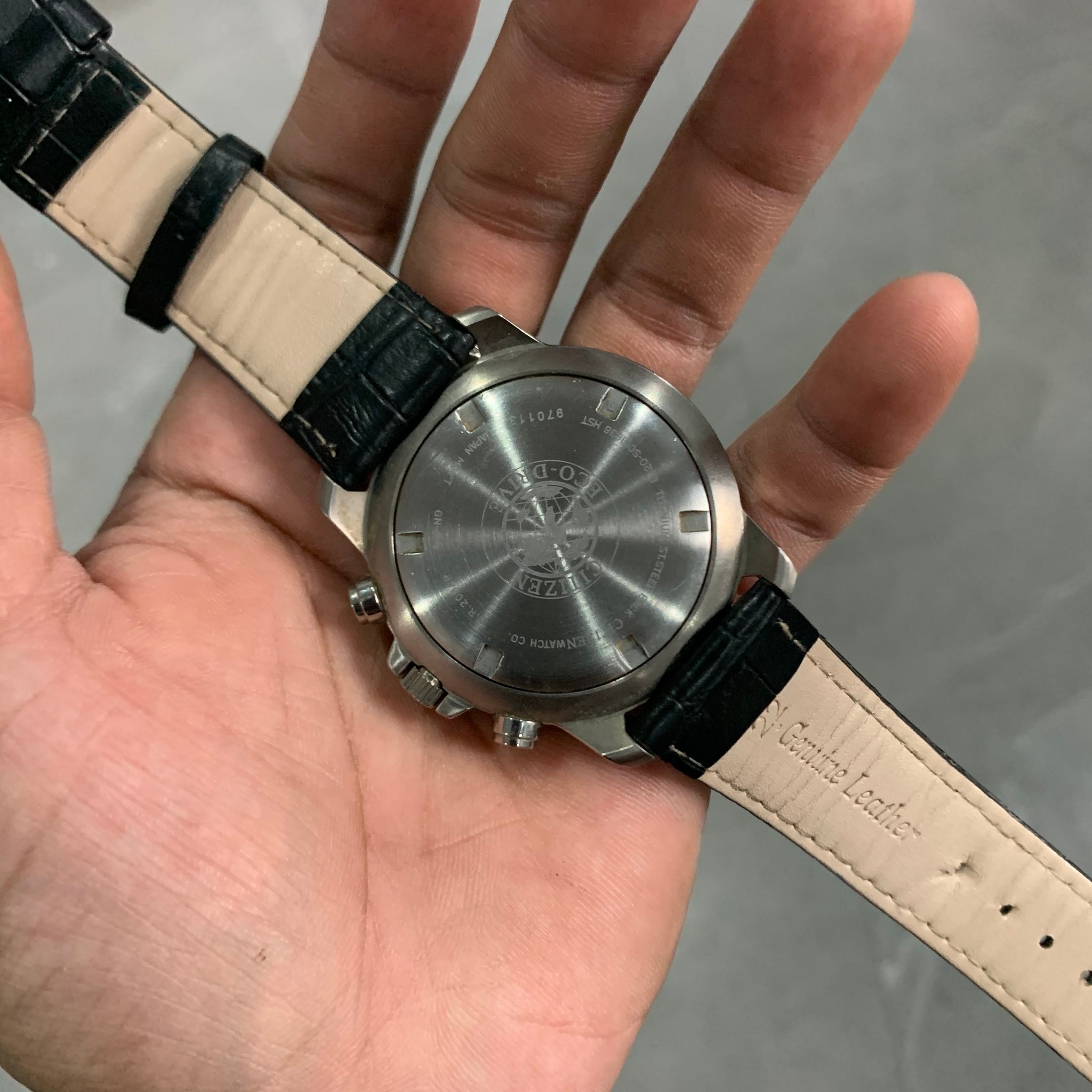 Citizen Men's Bl5250-02l Titanium Eco-drive Watch With Leather