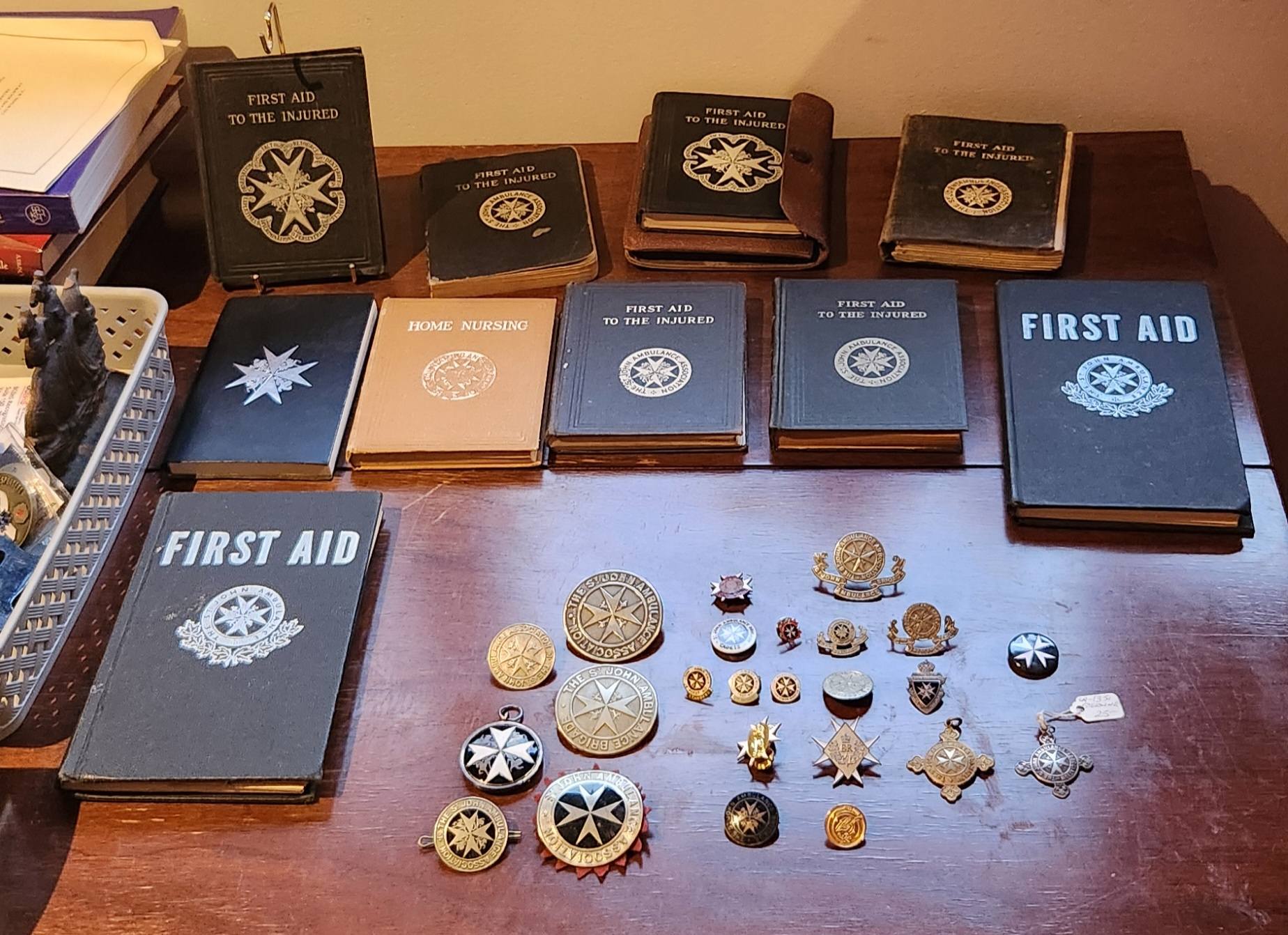 WW2 lady's Red Cross and St John's badges and medals