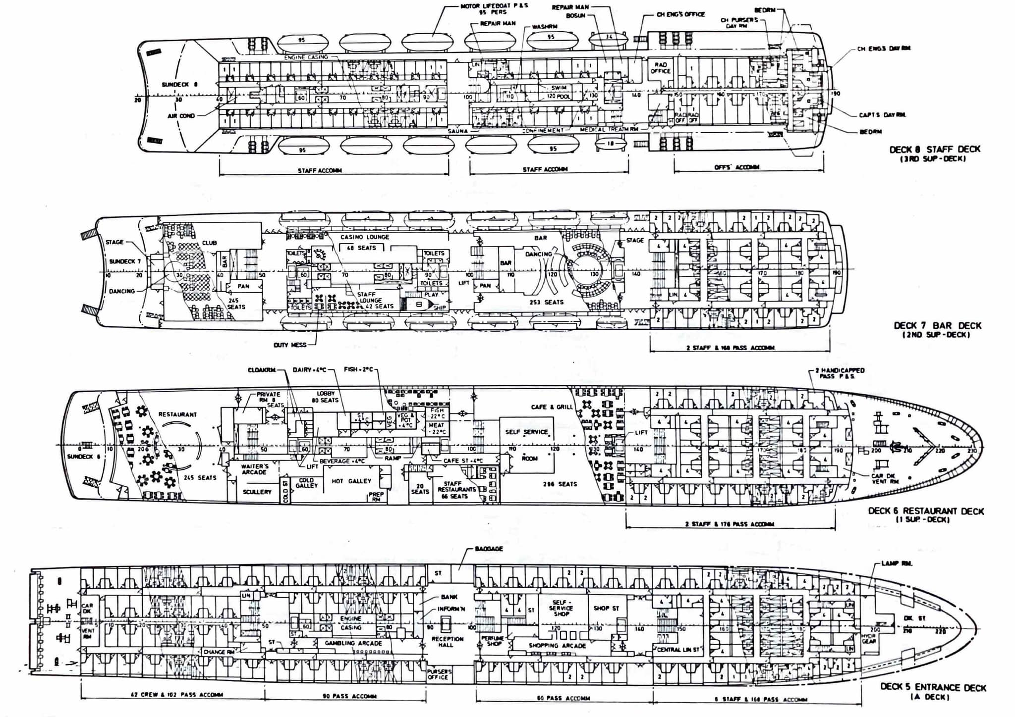 Ship general arrangement plans and drawings. | m.s. Tor Brittania and ...