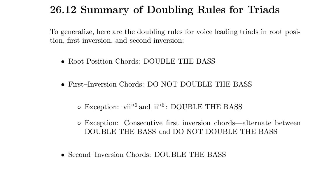 Music Theory | Basic doubling rules | Facebook