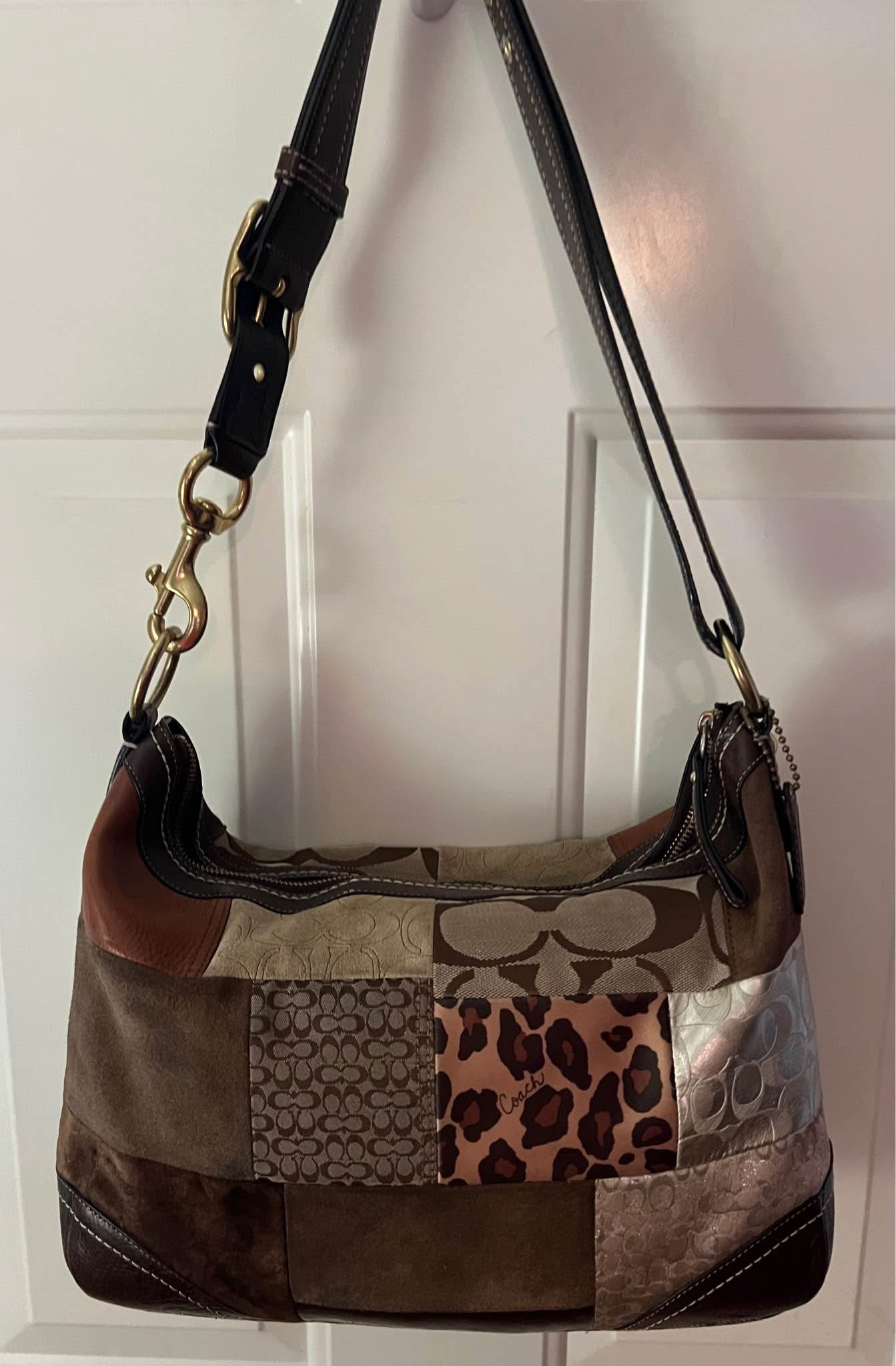 Coach, patchwork, hobo, In very nice condition. Brown/beige with 