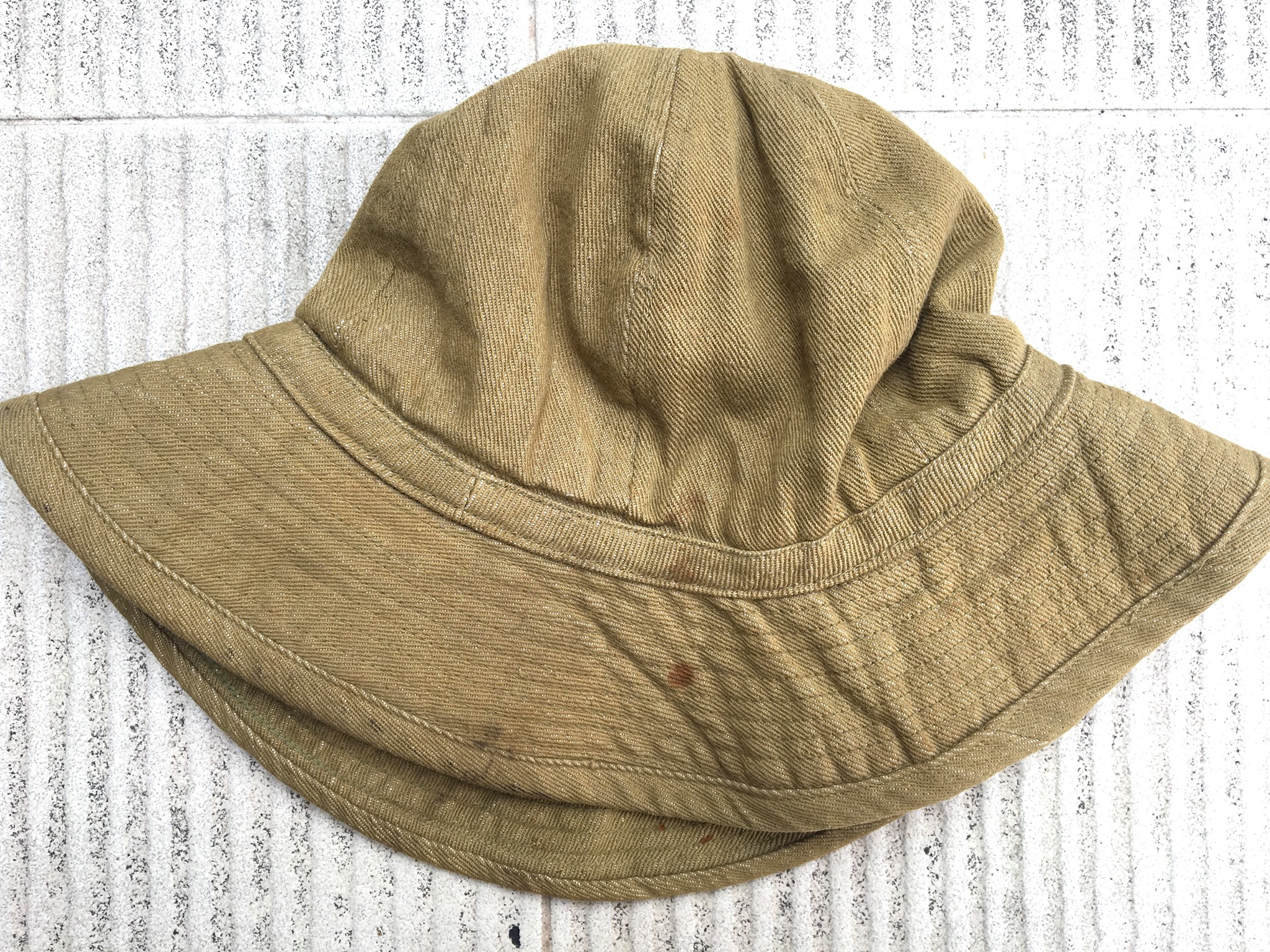 1910's WW1 brown denim daisy mae hat S O L D